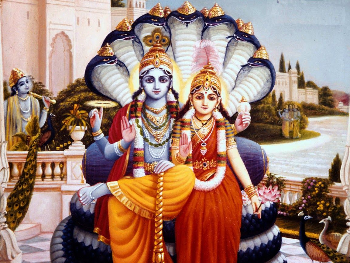 Download Lord Vishnu And Maa Lakshmi Wallpaper Download