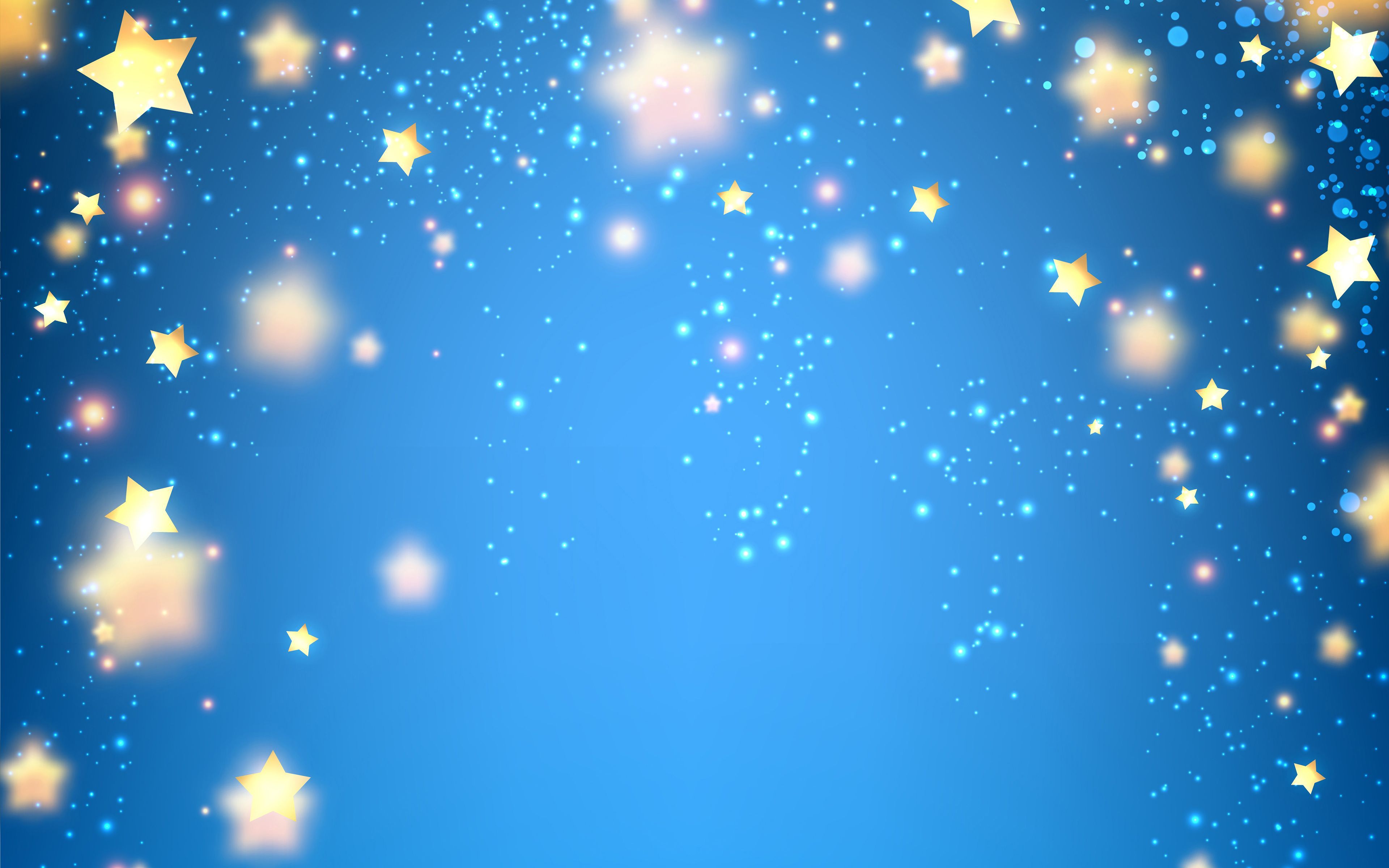 Фон нежно голубой со звездами