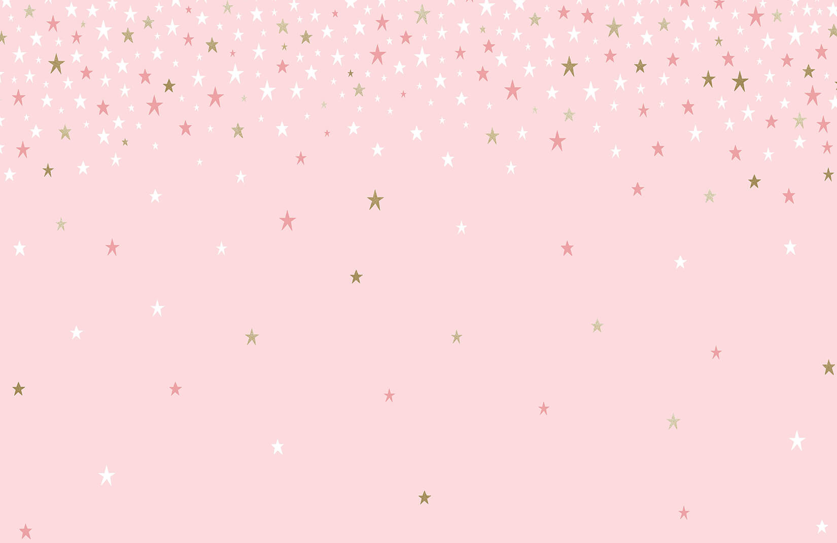 Falling Pink Stars Wallpaper Mural
