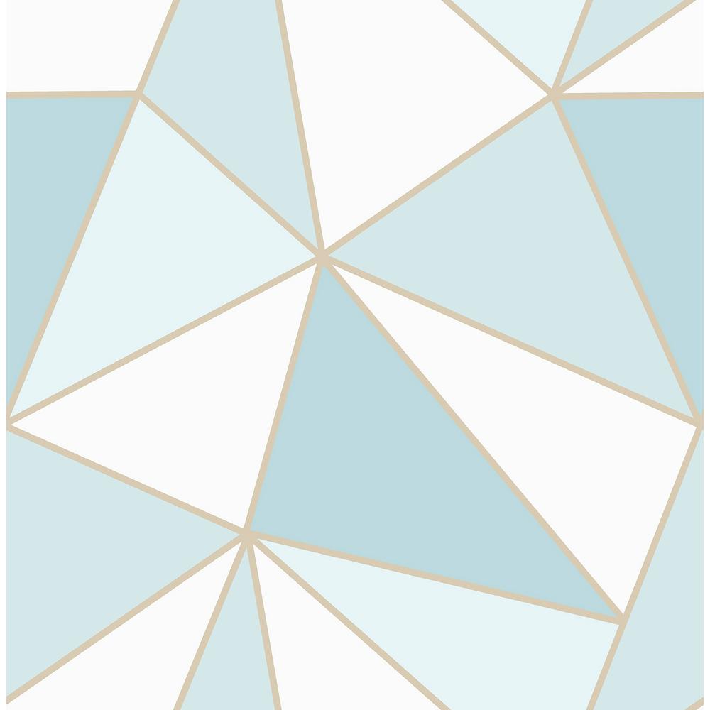 Advantage Apex Blue Geometric Wallpaper 2814 24978 Home Depot