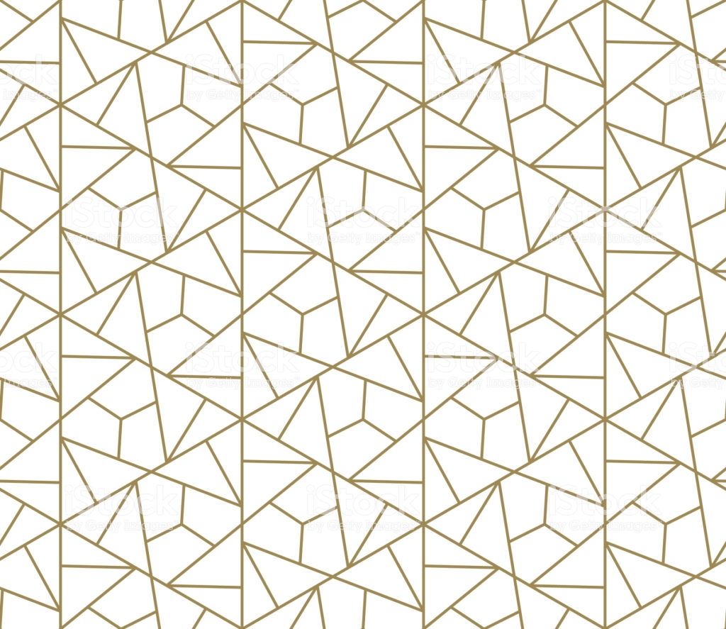 Seamless Pattern With Abstract Geometric Line Texture Gold On