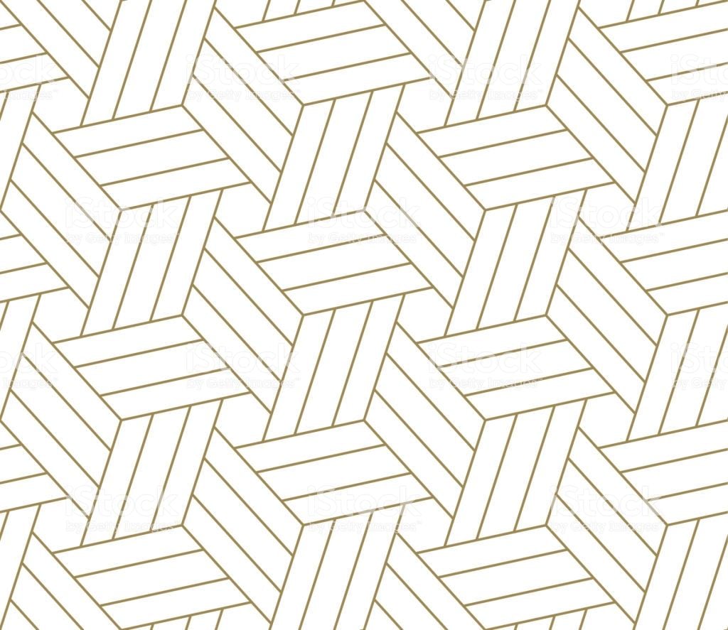 Modern Simple Geometric Vector Seamless Pattern With Gold Line