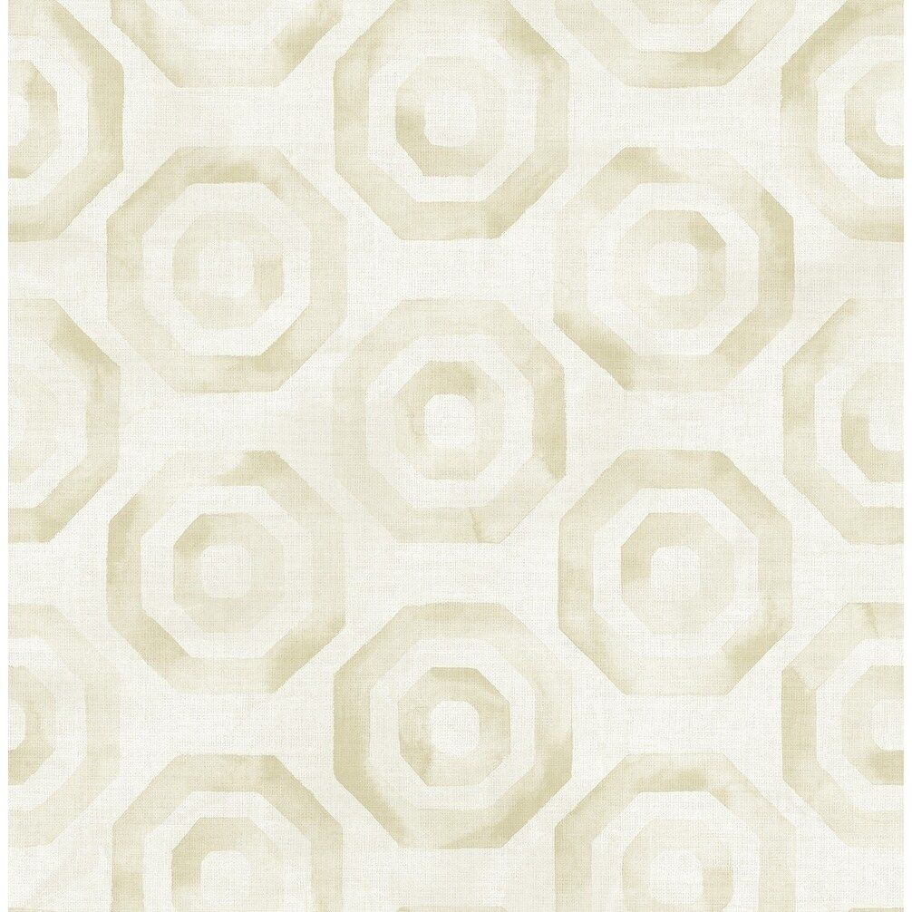 Shop Faravel Geo Circles Geometric Wallpaper, In Gold & Off White