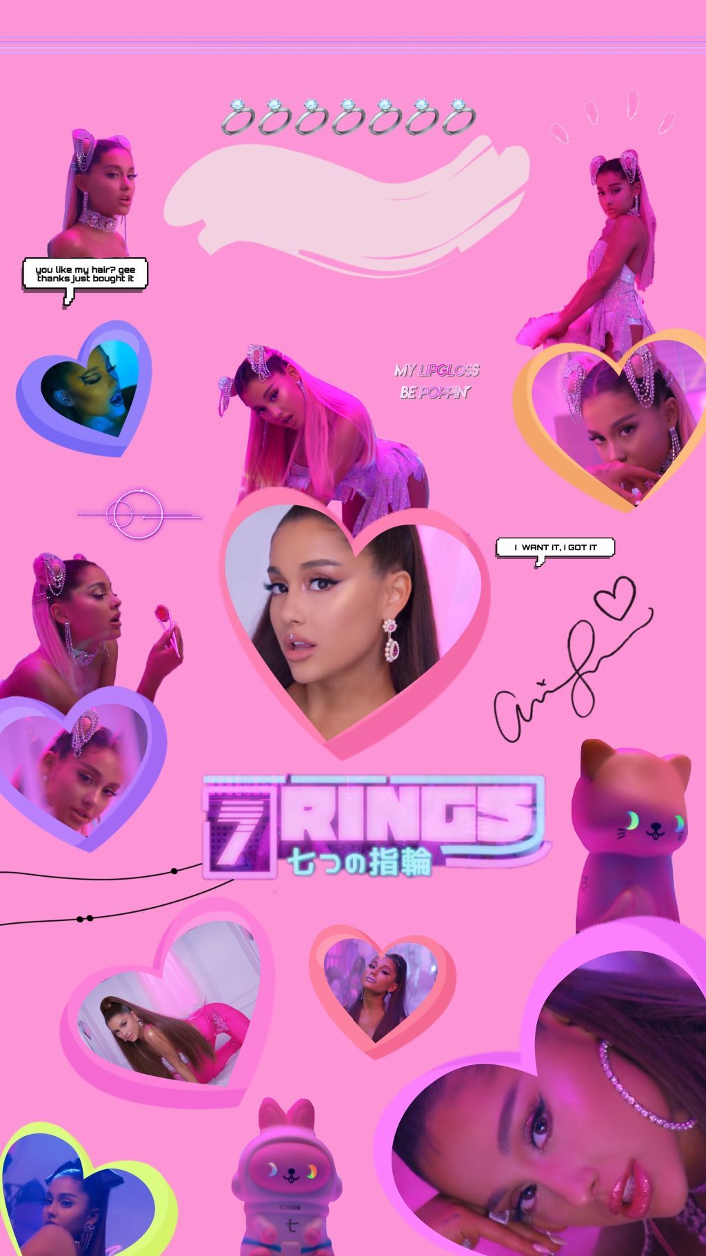 Ariana Grande 7 Rings Wallpaper iPhone Grande Songs