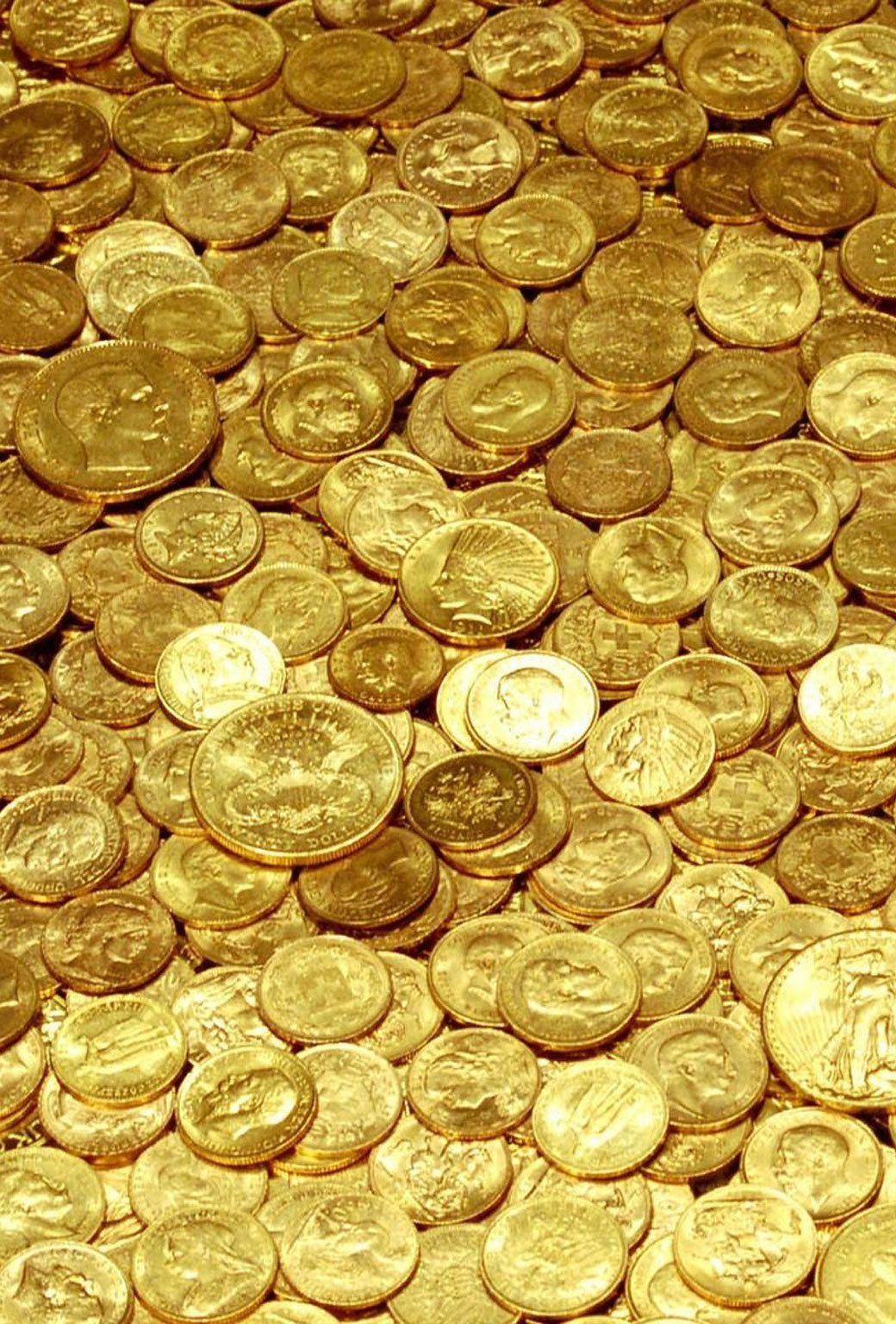 Gold Coins iPhone 4s Wallpapers Free Download