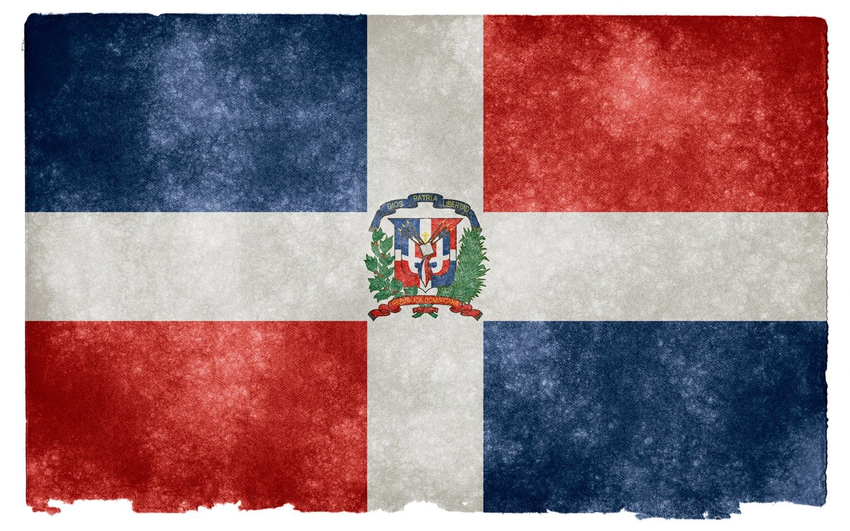 Dominican Republic Grunge Flag HD Wallpaper Desktop Background