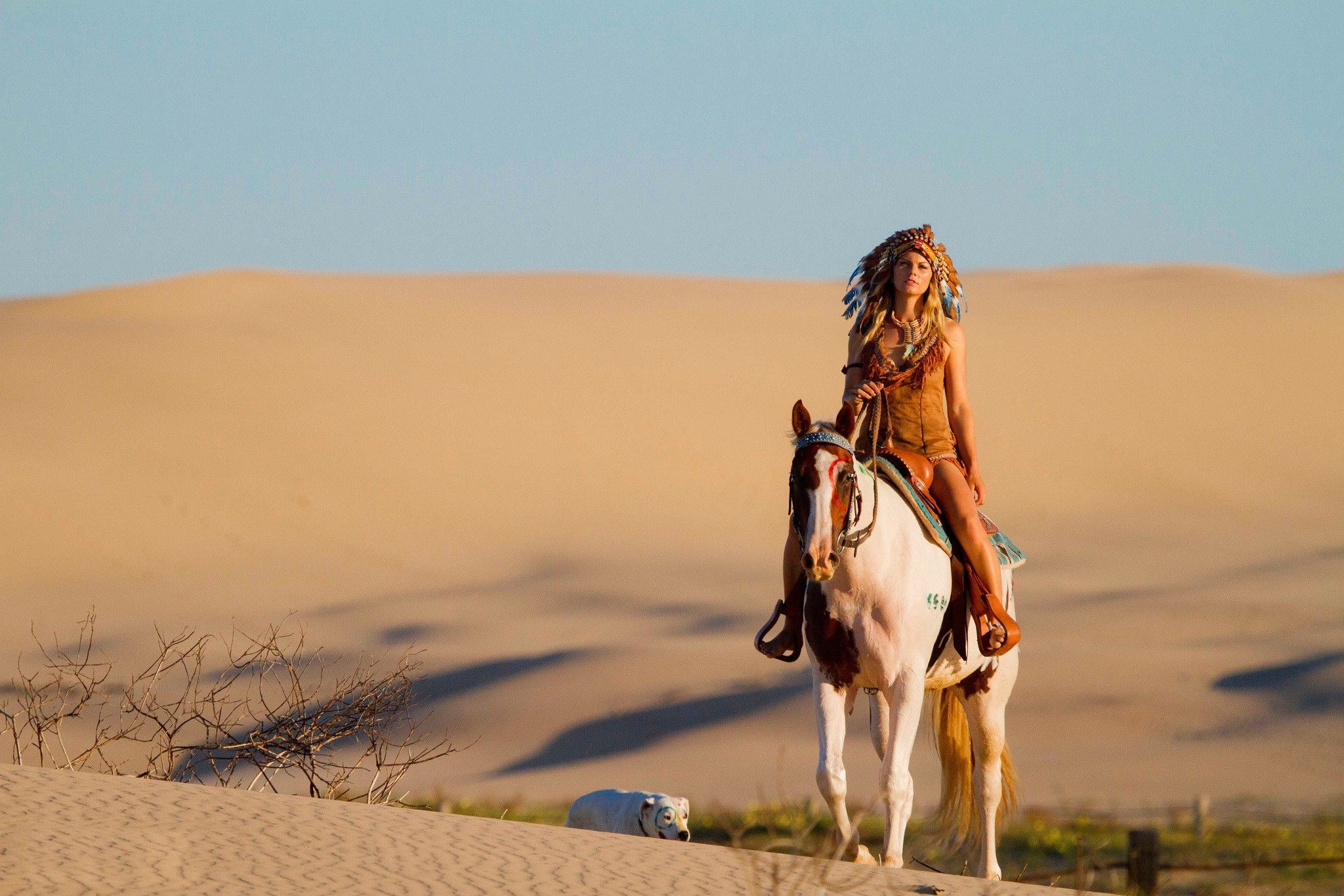 #model, #women, #horse, #desert, #women outdoors