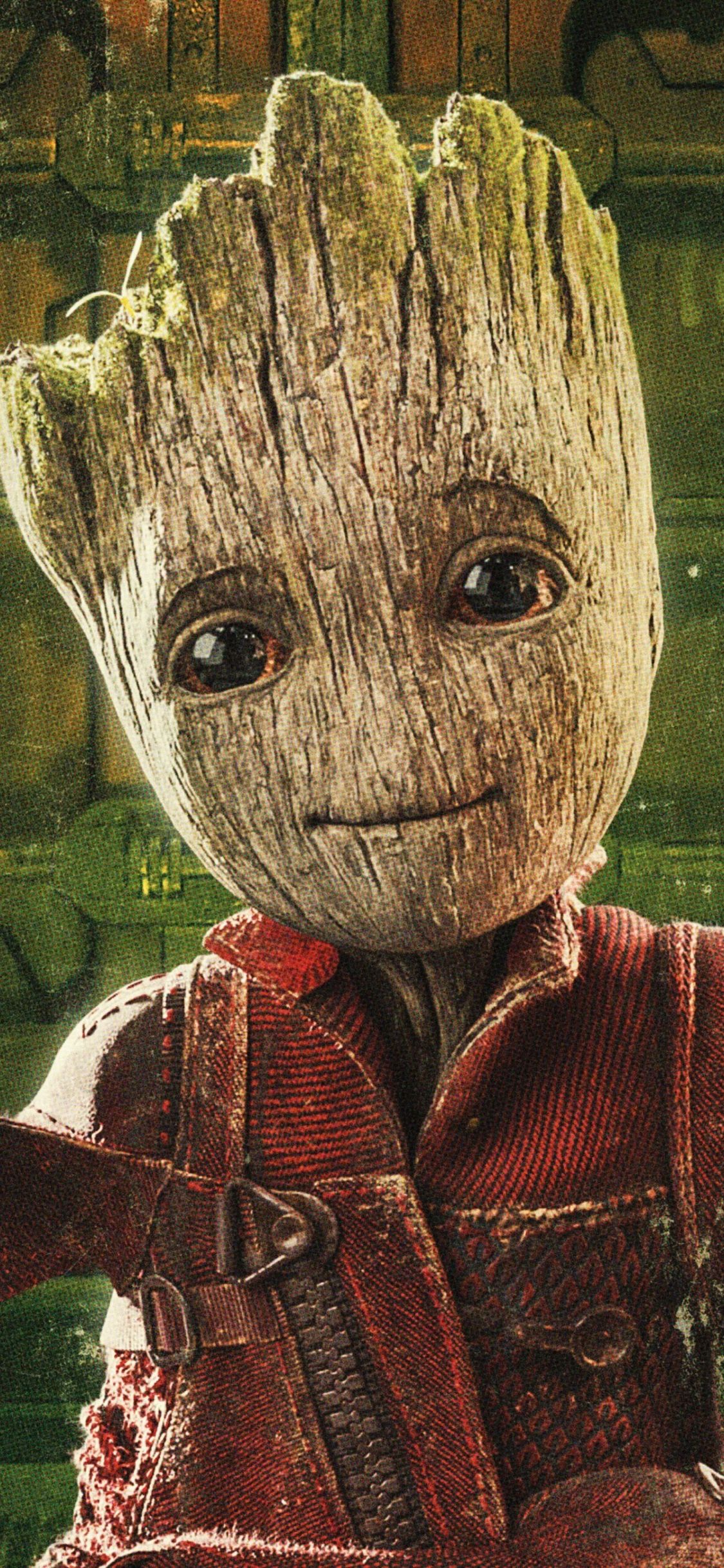 Download 1125x2436 wallpaper baby groot, guardians of the galaxy
