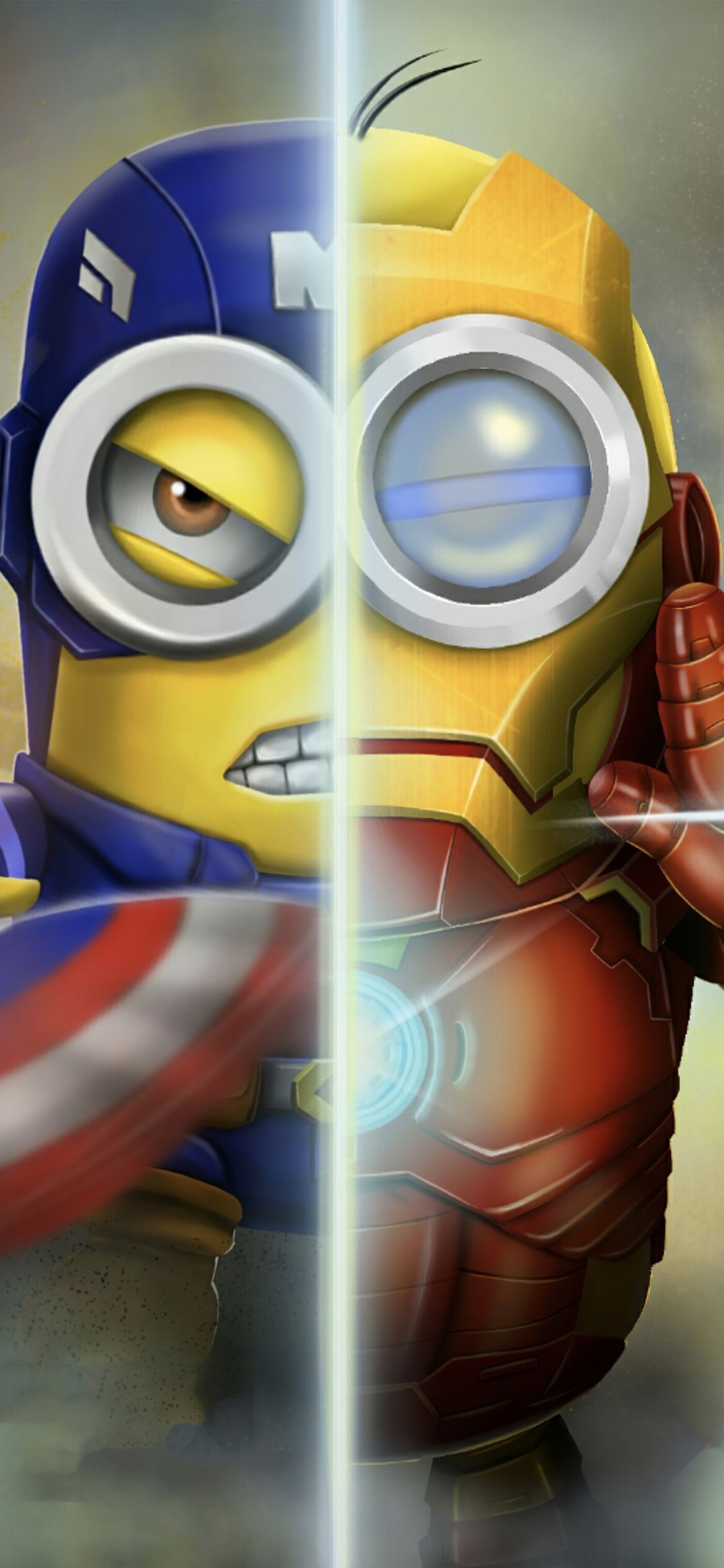 Minion As Iron Man And Captain America iPhone XS, iPhone