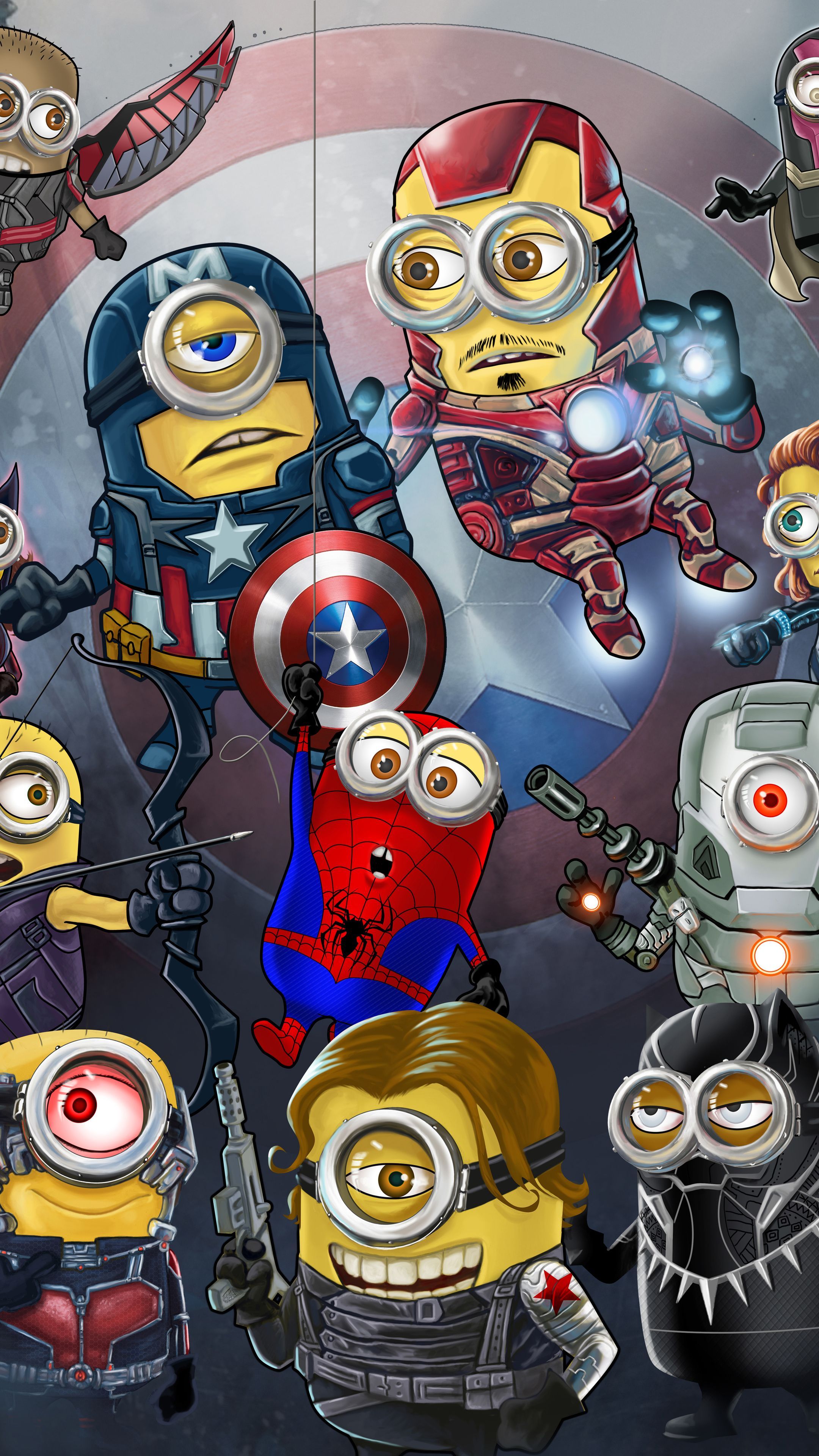 Minions. Avengers wallpaper, Minion avengers, Cartoon world