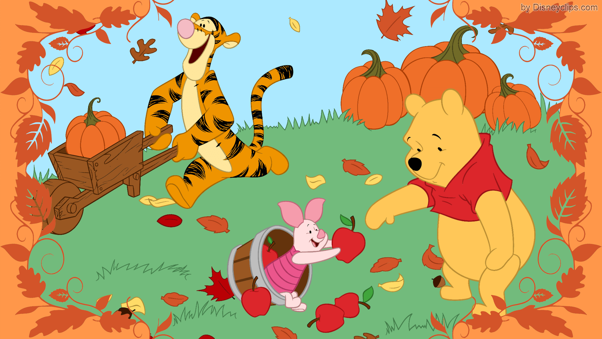 Winnie the Pooh and Friends Wallpaper