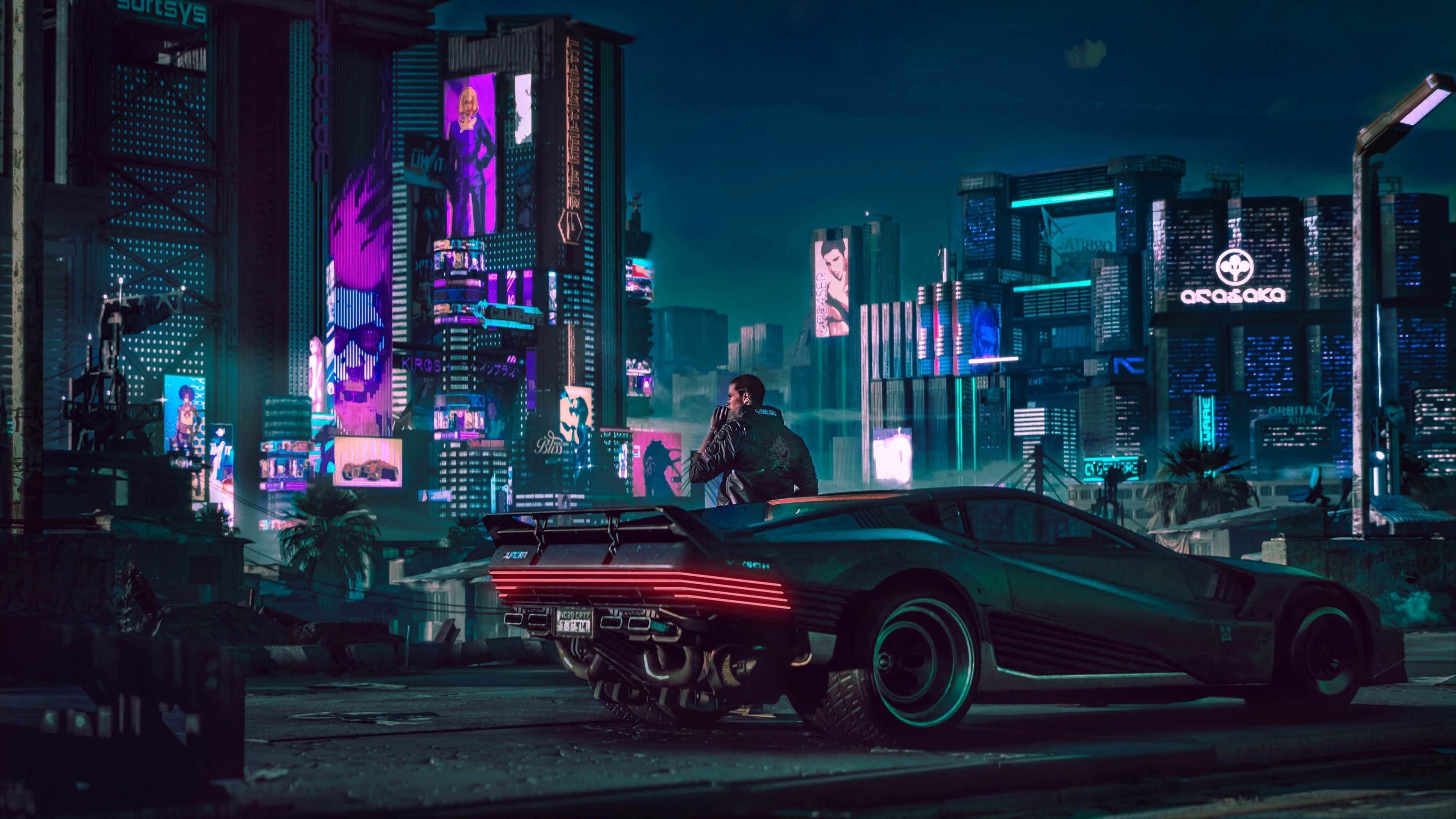 Cyberpunk Car 4K wallpaper. Futuristic city, Cyberpunk Cyberpunk 2077 trailer