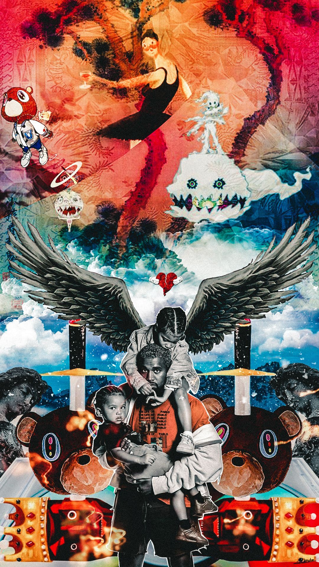 kanye west album mesh up wallpaper. Yeezus wallpaper, Kanye west wallpaper, Rap wallpaper