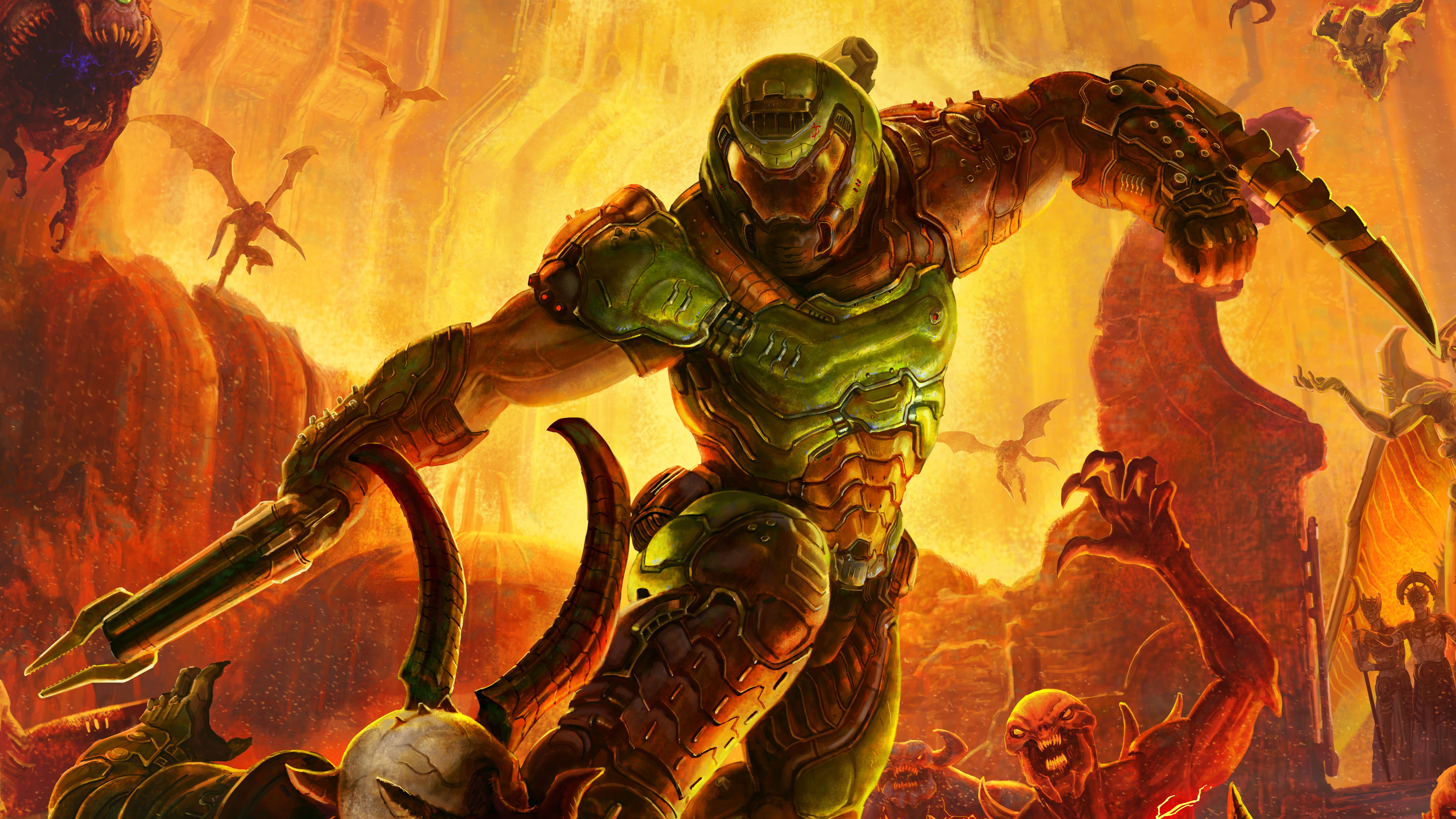 Doom Eternal Doomguy 8K Wallpaper