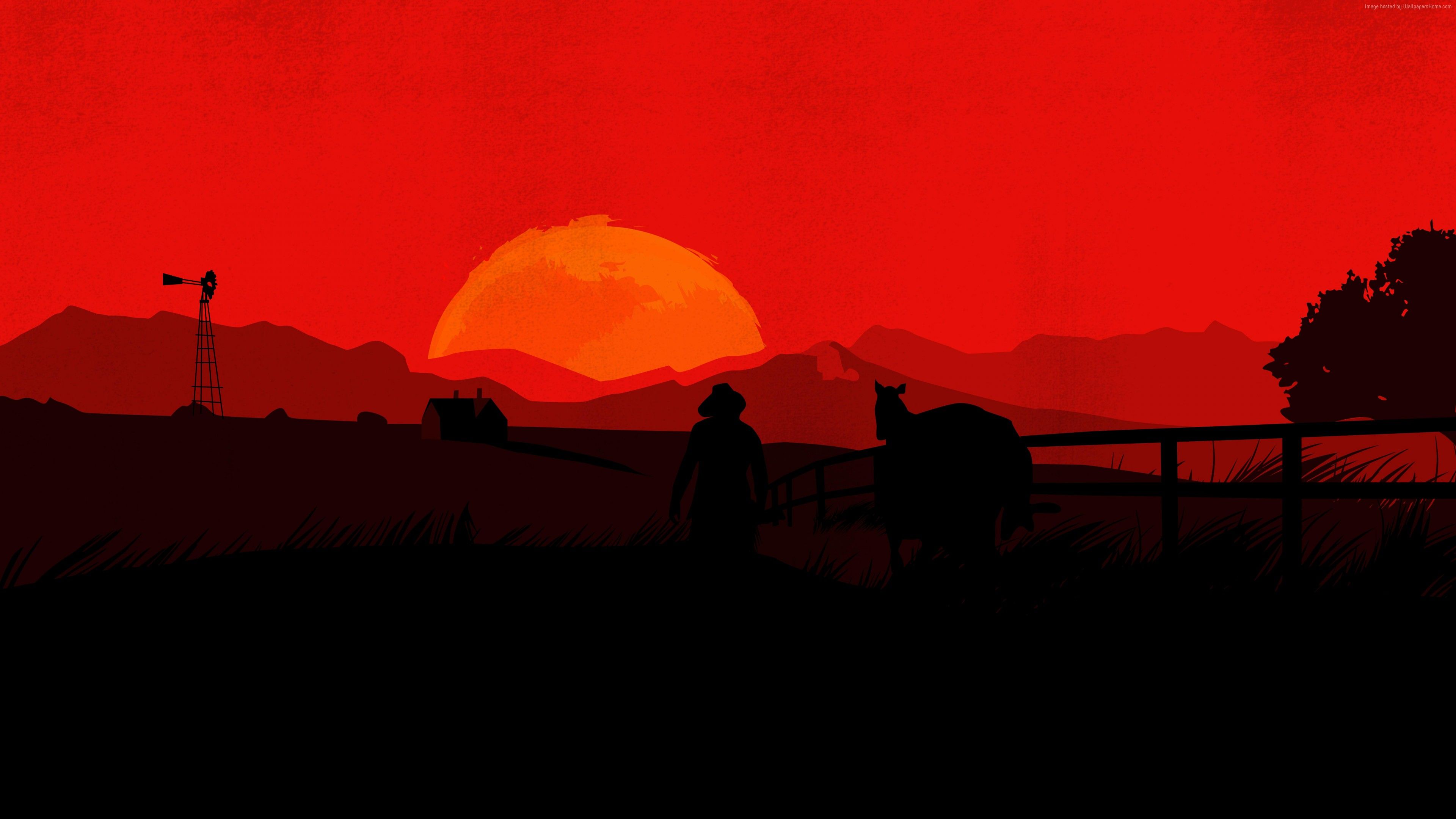 Red Dead Redemption 2 Minimal 4k 1400x900 Resolution HD 4k Wallpaper, Image, Background, Photo and Picture