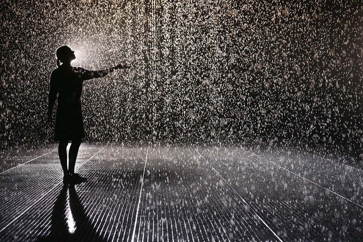 Rain Dance Background. Steampunk Train