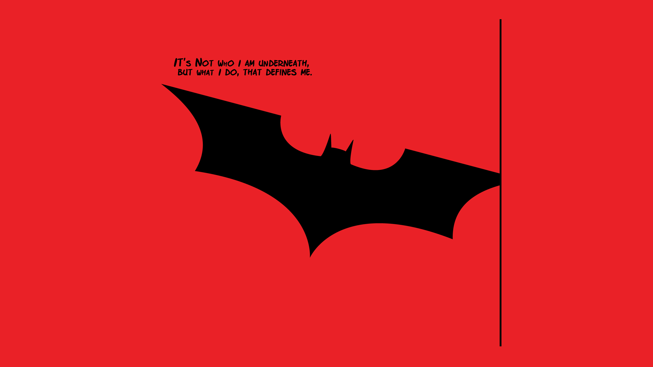 Wallpaper Batman Begins, Popular quotes, Minimal, Red, HD