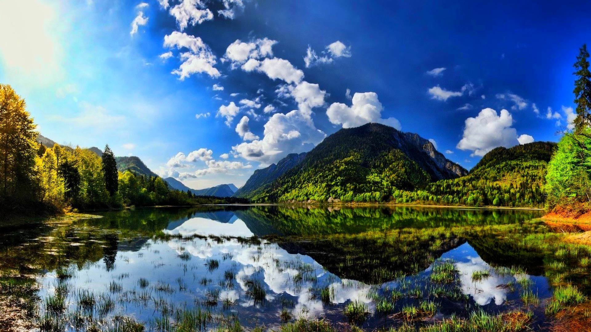 Free download How to set this Summer sunshine scenes lake mountain wallpaper on [1920x1080] for your Desktop, Mobile & Tablet. Explore Free Mountain Summer Wallpaper. Wallpaper of Mountains, Summer Mountain Wallpaper