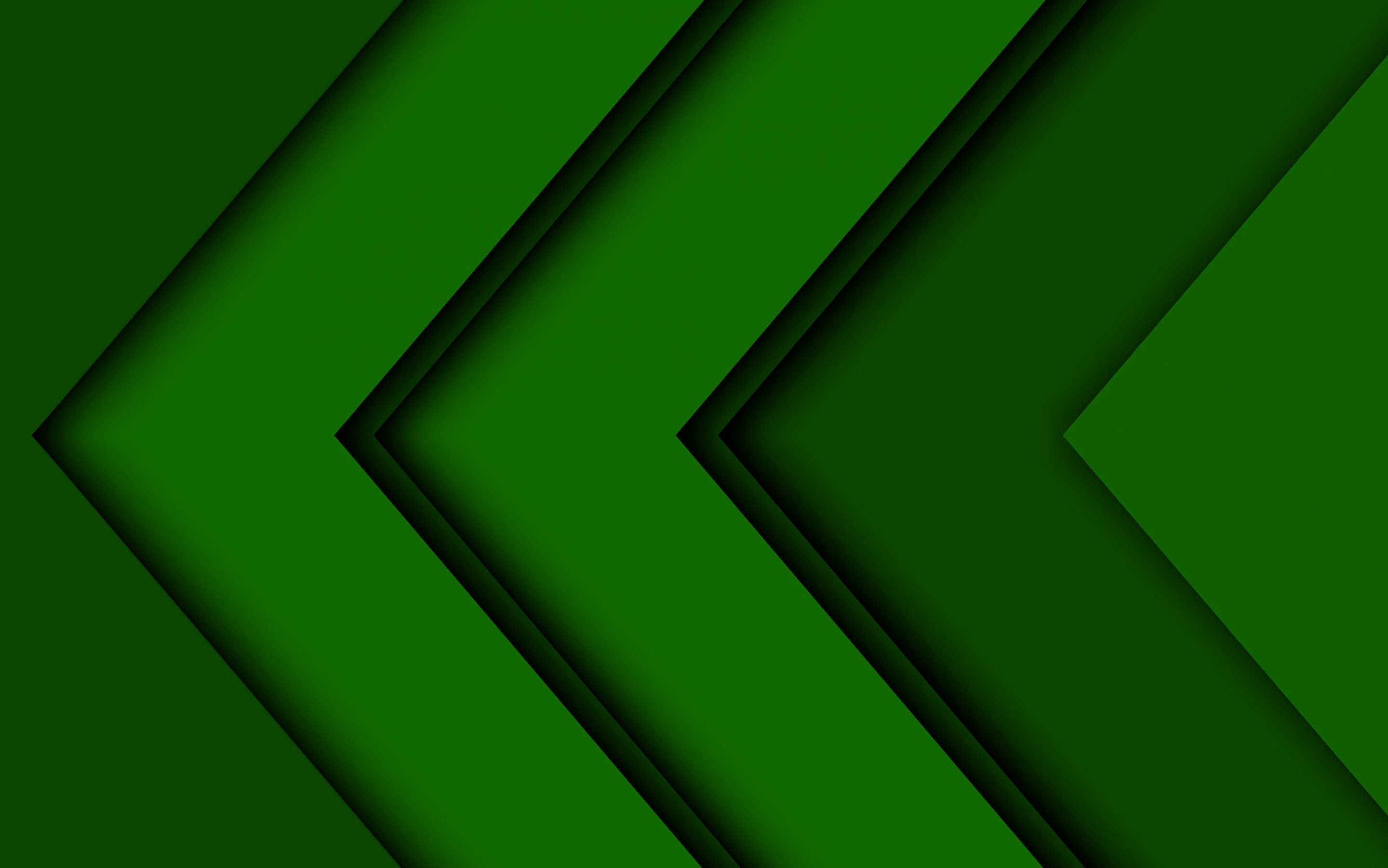 Download wallpaper green arrows, artwork, creative, abstract