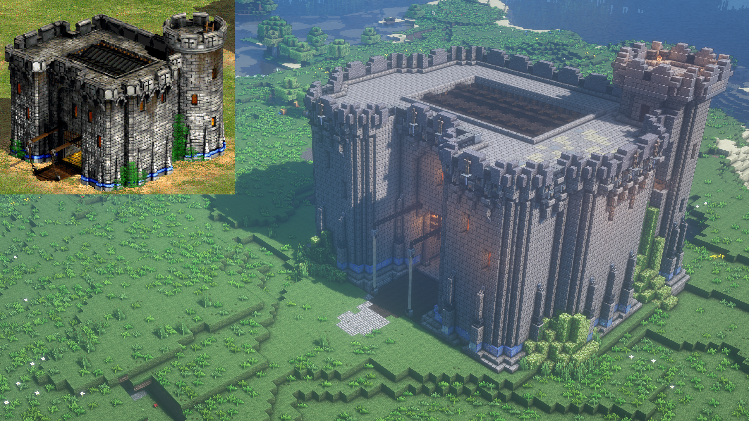 I built the most iconic Age of Empires Castle in Minecraft