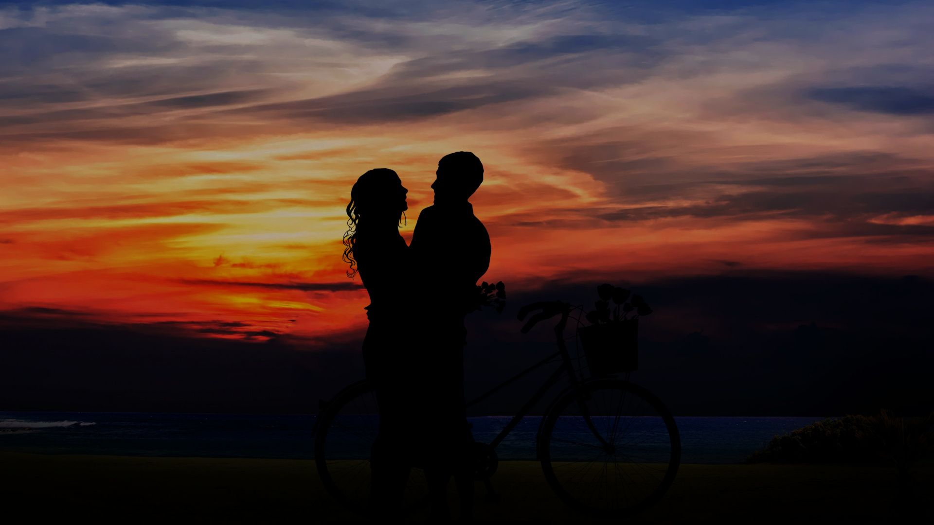 Couple, Love, Sunset, Outdoor, Wallpaper HD Couple 4k