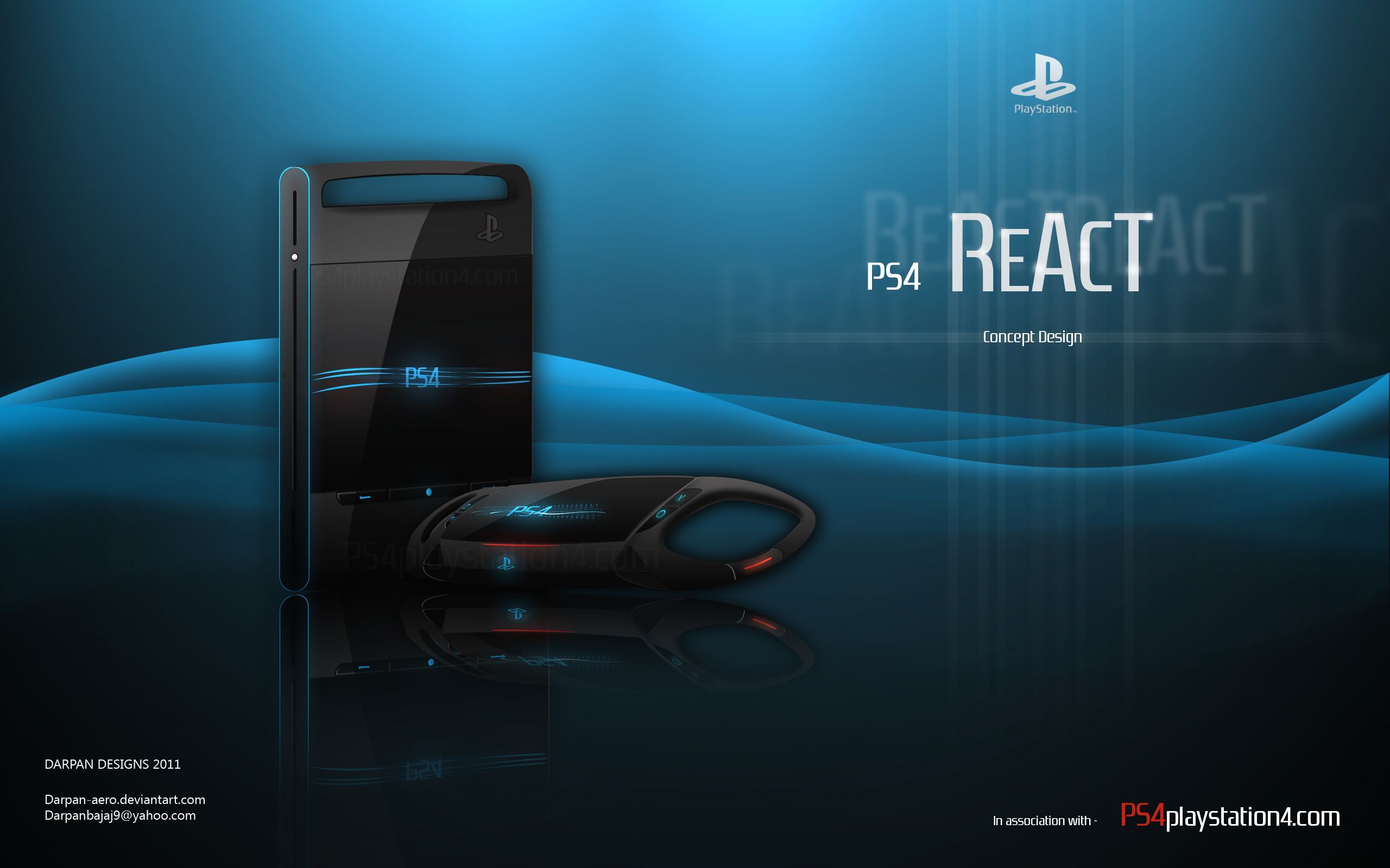 PS4 Concept REACT by Darpan Aero + Controller