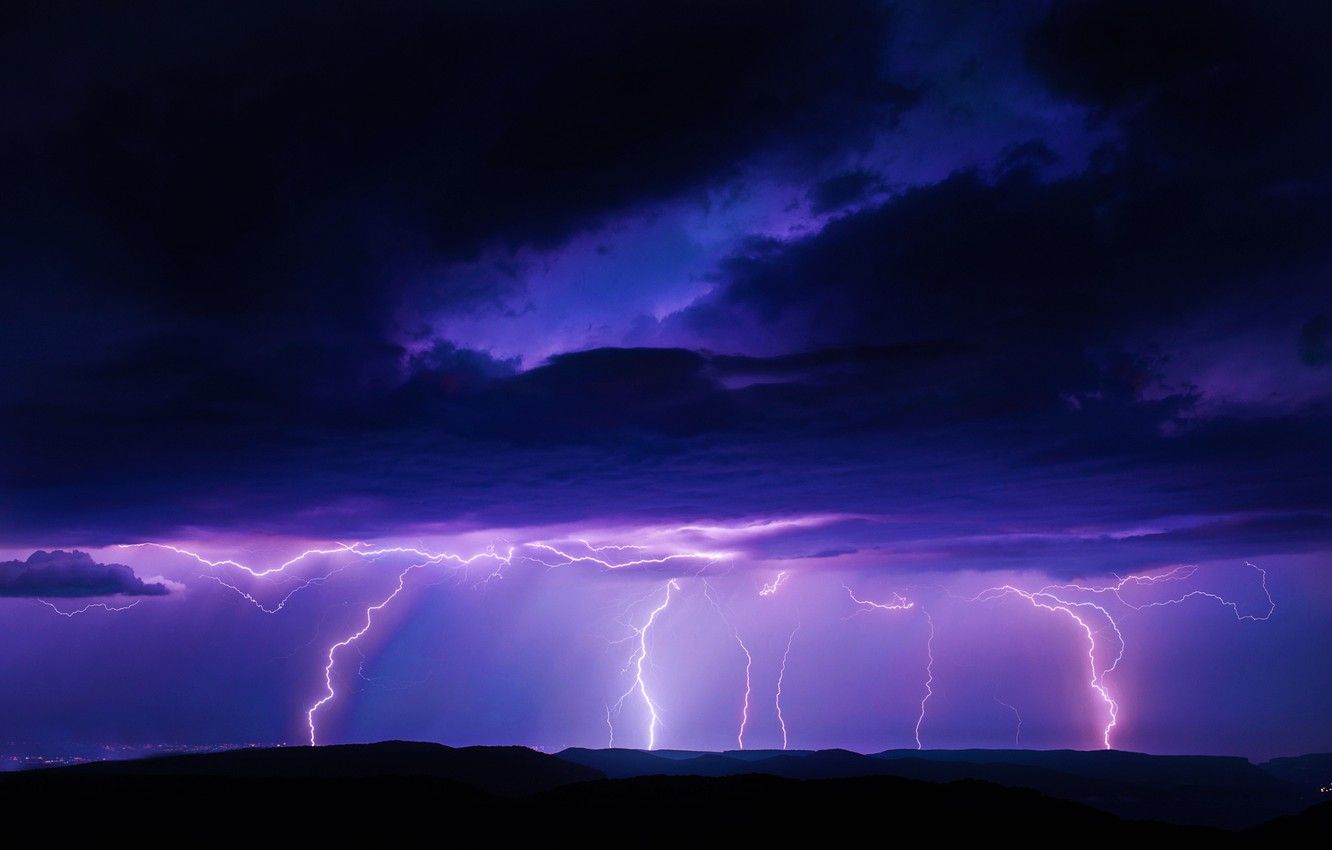 Wallpaper Lightning, Storm, Rain, Attack, Strike, Weather