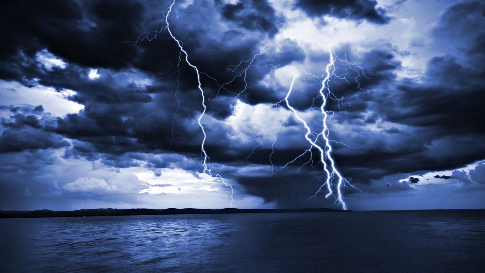 storm, Weather, Rain, Sky, Clouds, Nature, Sea, Ocean, Lightning