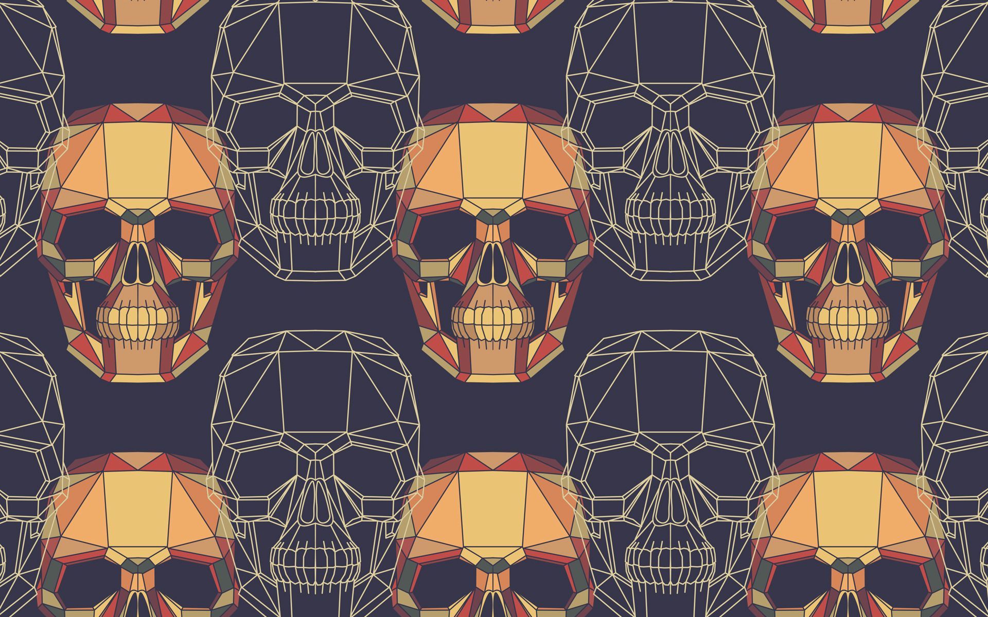 Geometric Wallpaper. Skull wallpaper, Geometric skull wallpaper