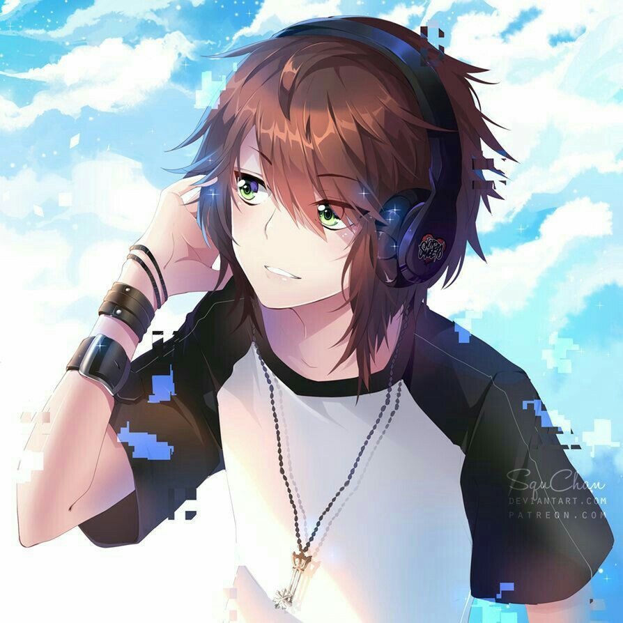 Anime Boy Wearing Headphones