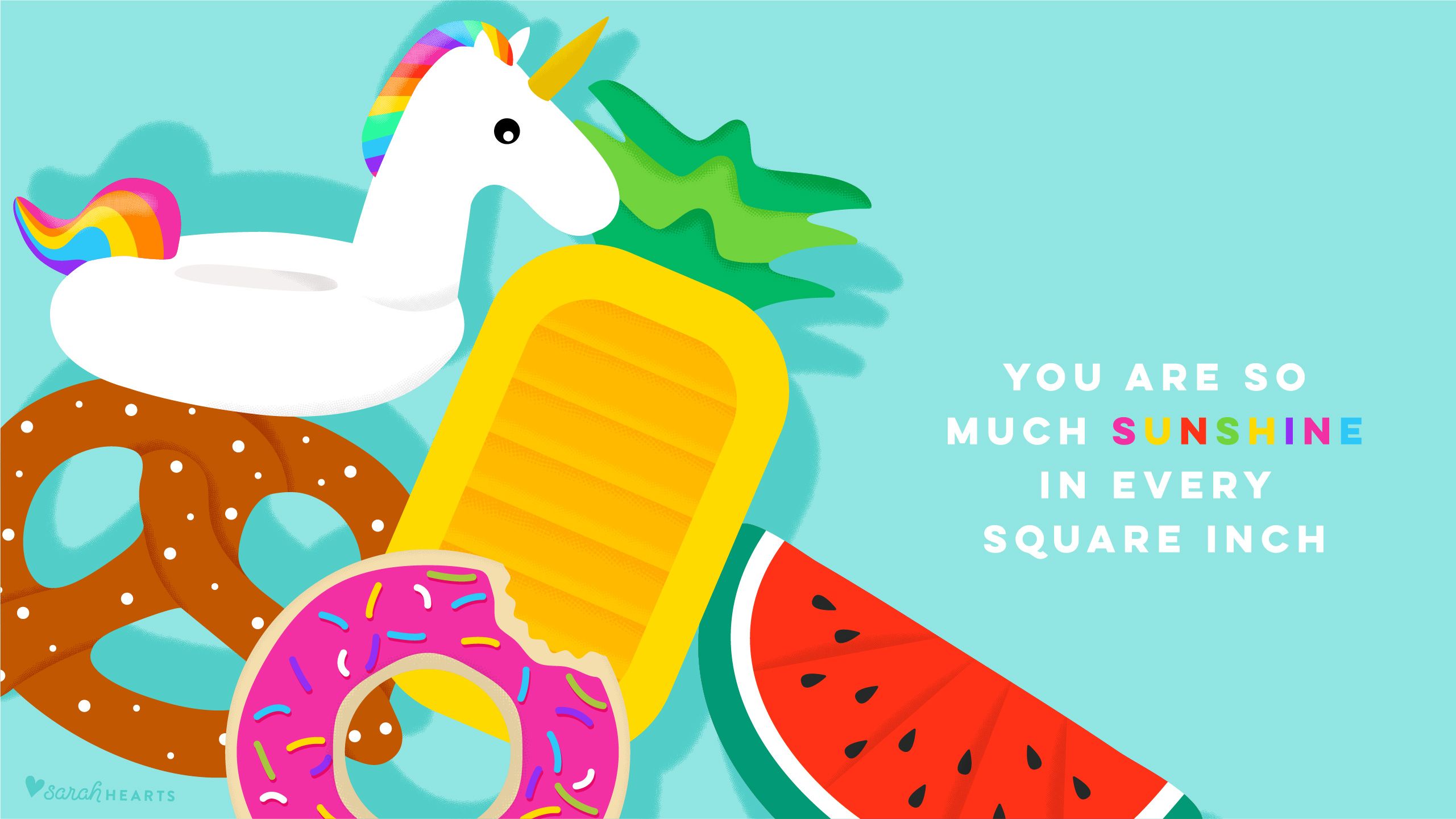 June 2017 Pool Float Calendar Wallpaper