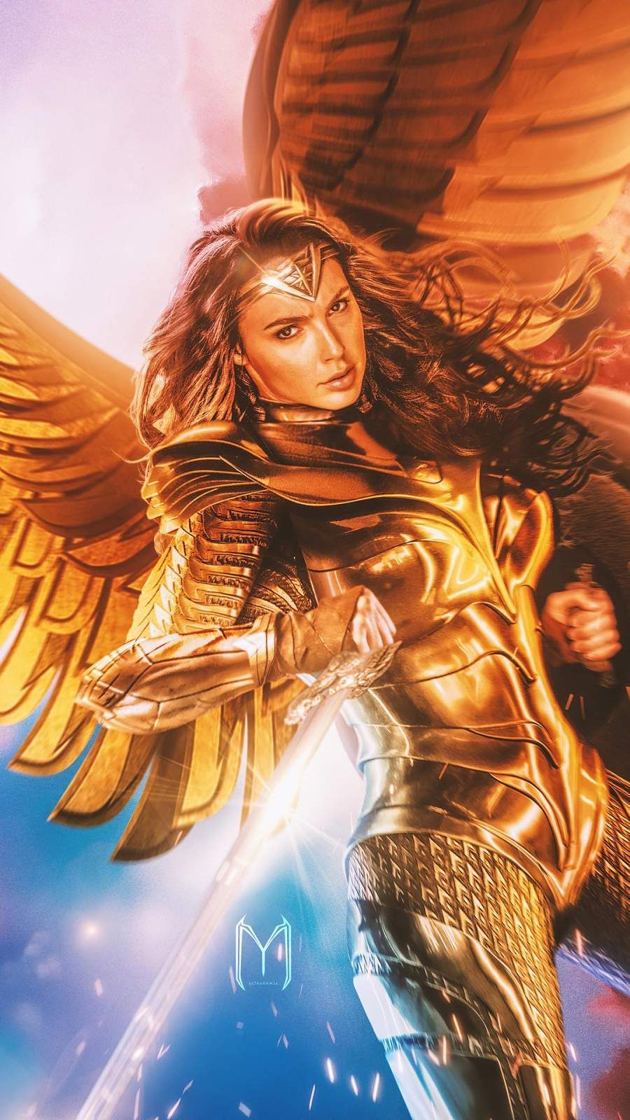 Wonder Woman Wings iPhone Wallpaper in 2020