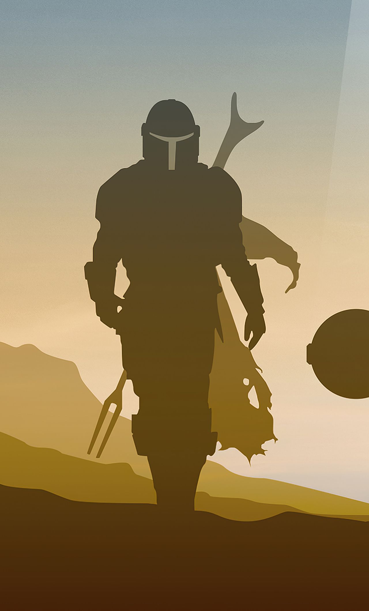 Star Wars The Mandalorian 4k Minimalist iPhone 6 plus