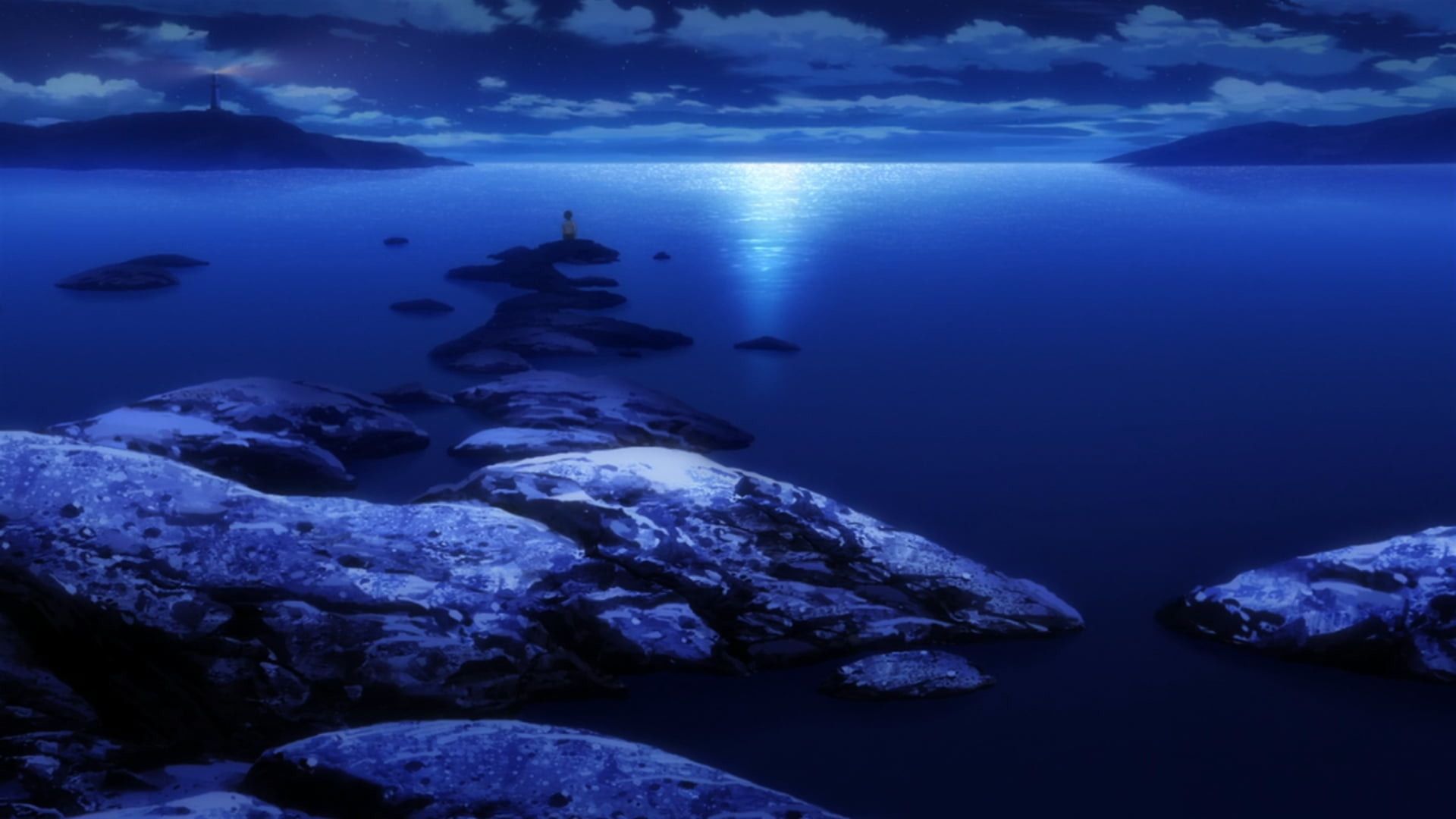 1920x Photo Of Ocean During Night Time HD Wallpaper
