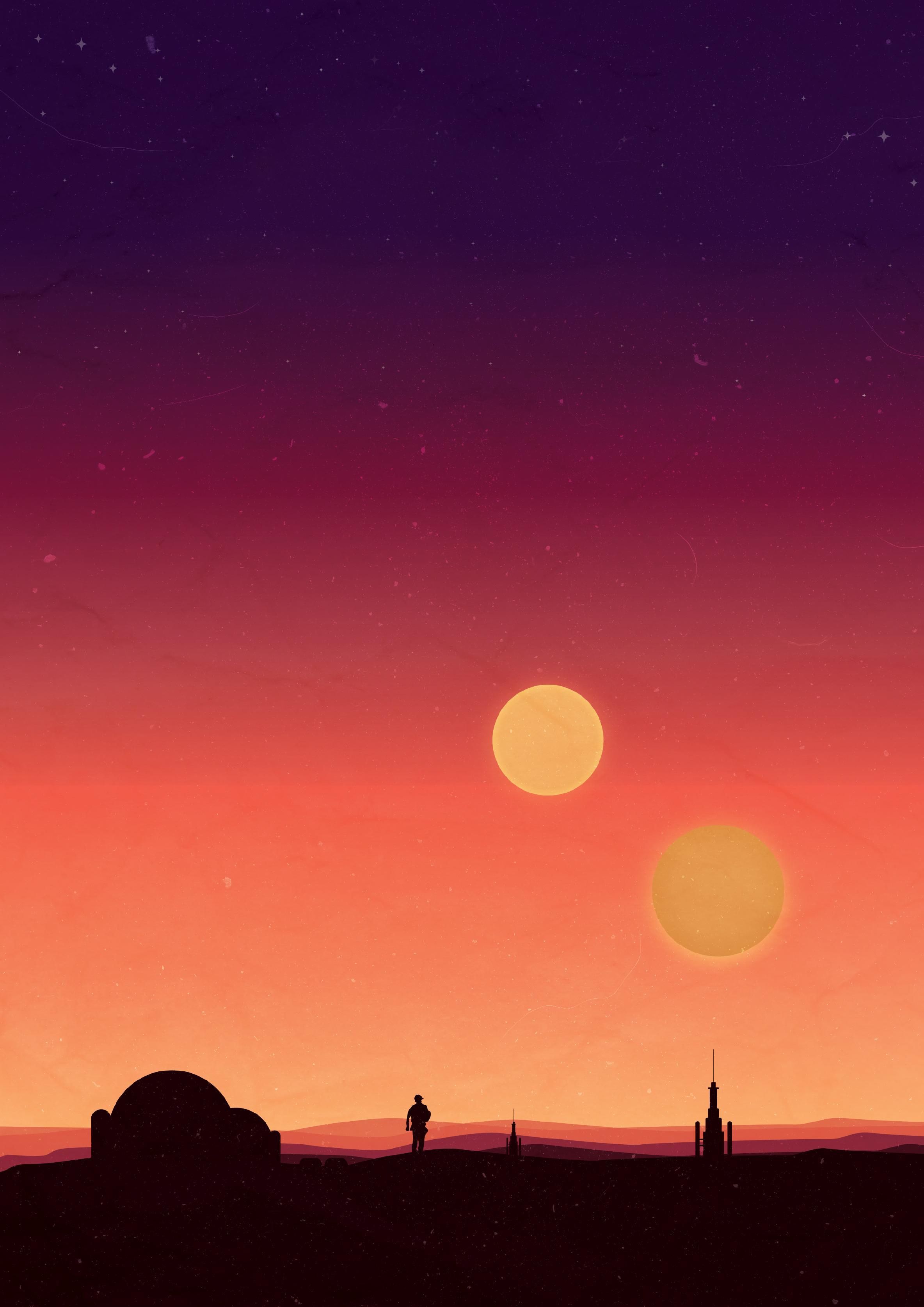 Star Wars Binary Sunset Poster. Rebrn.com. Star