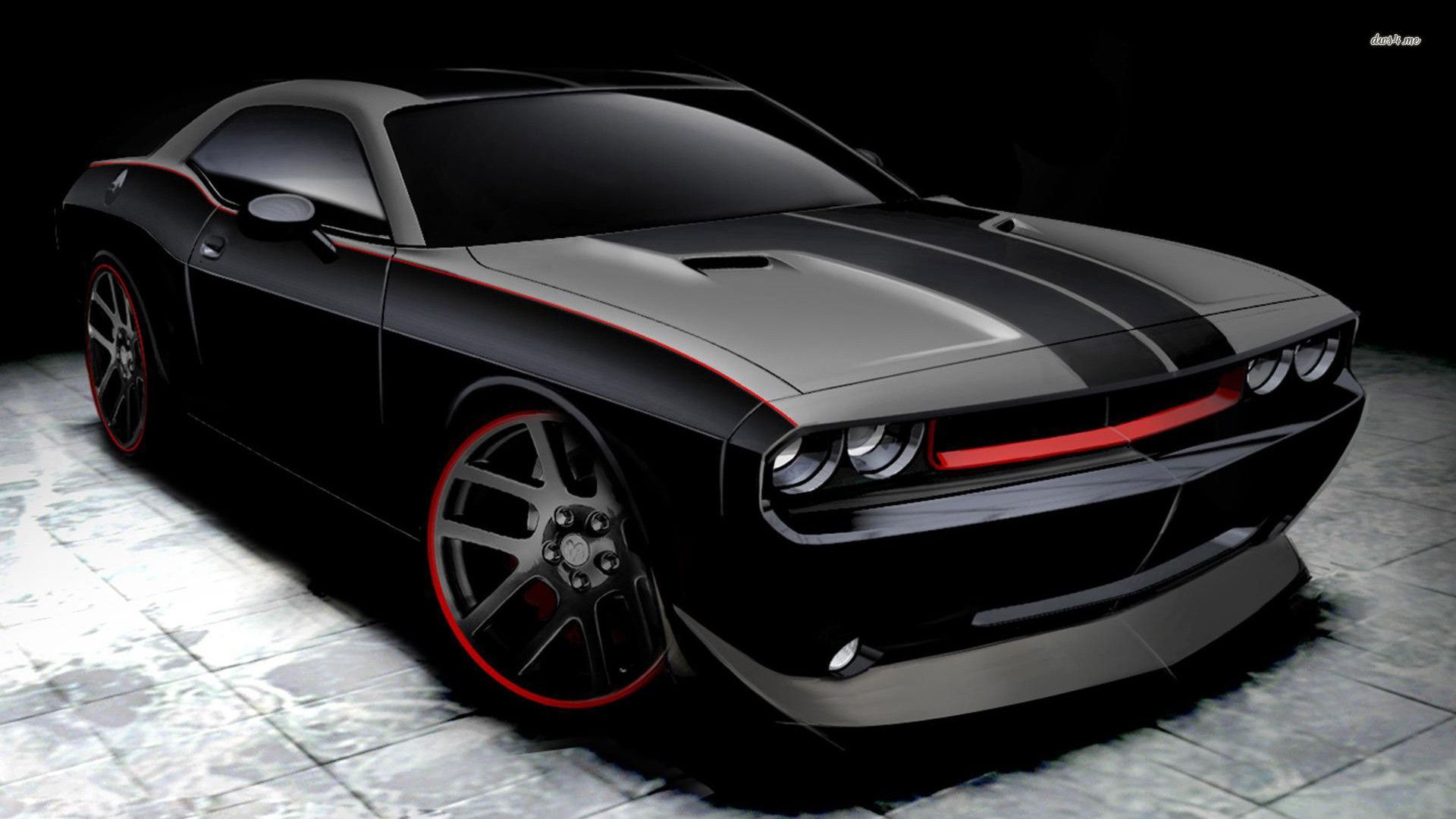 Dodge Challenger Black Wallpaper