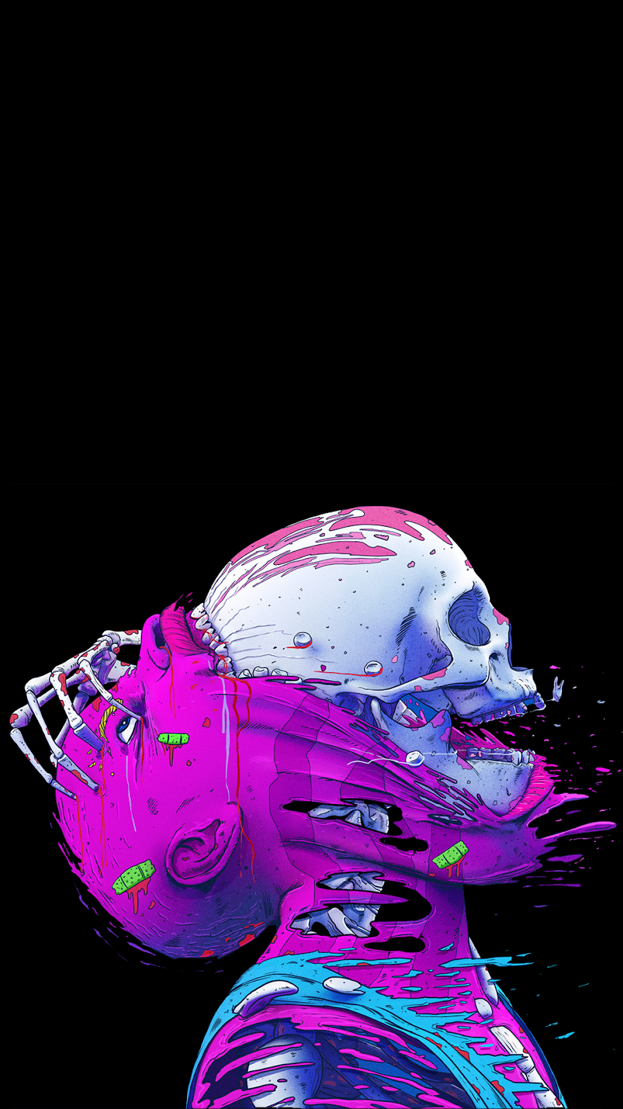 AMOLED PHONE WALLPAPER COLLECTION 122. Cool Wallpaper.cc. Skull wallpaper, Art wallpaper, Pop art wallpaper