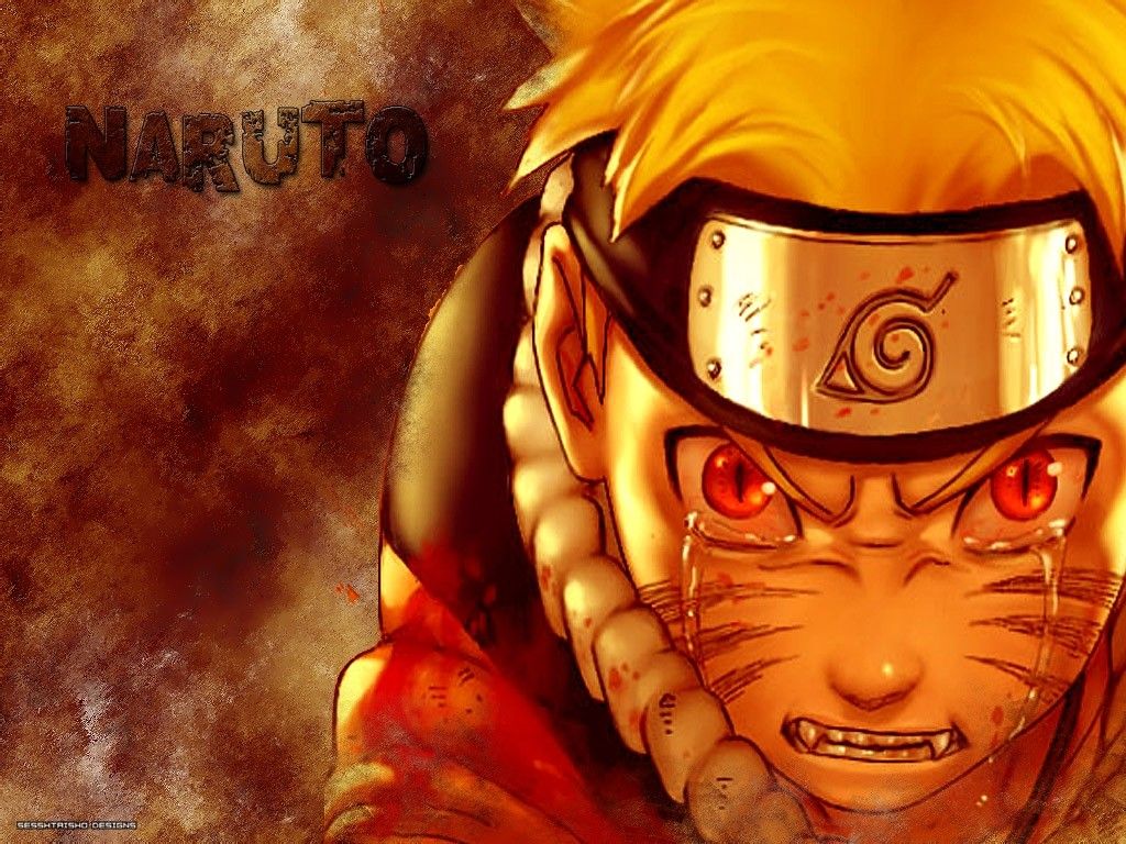 Evil Naruto Crying Background Image for iOS 7