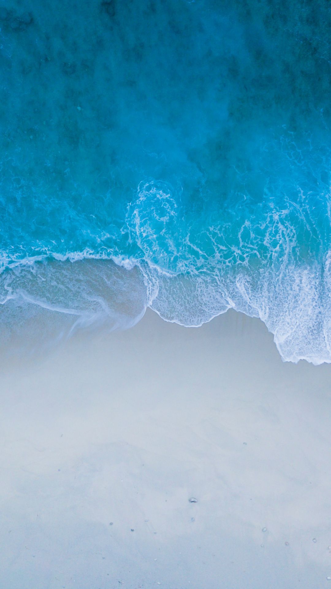 Sea, sea waves, blue, aerial view, nature wallpaper