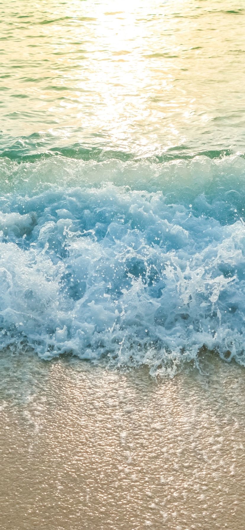 Beach, Sea, Waves, Water Splash, Foam 1242x2688 IPhone 11 Pro XS