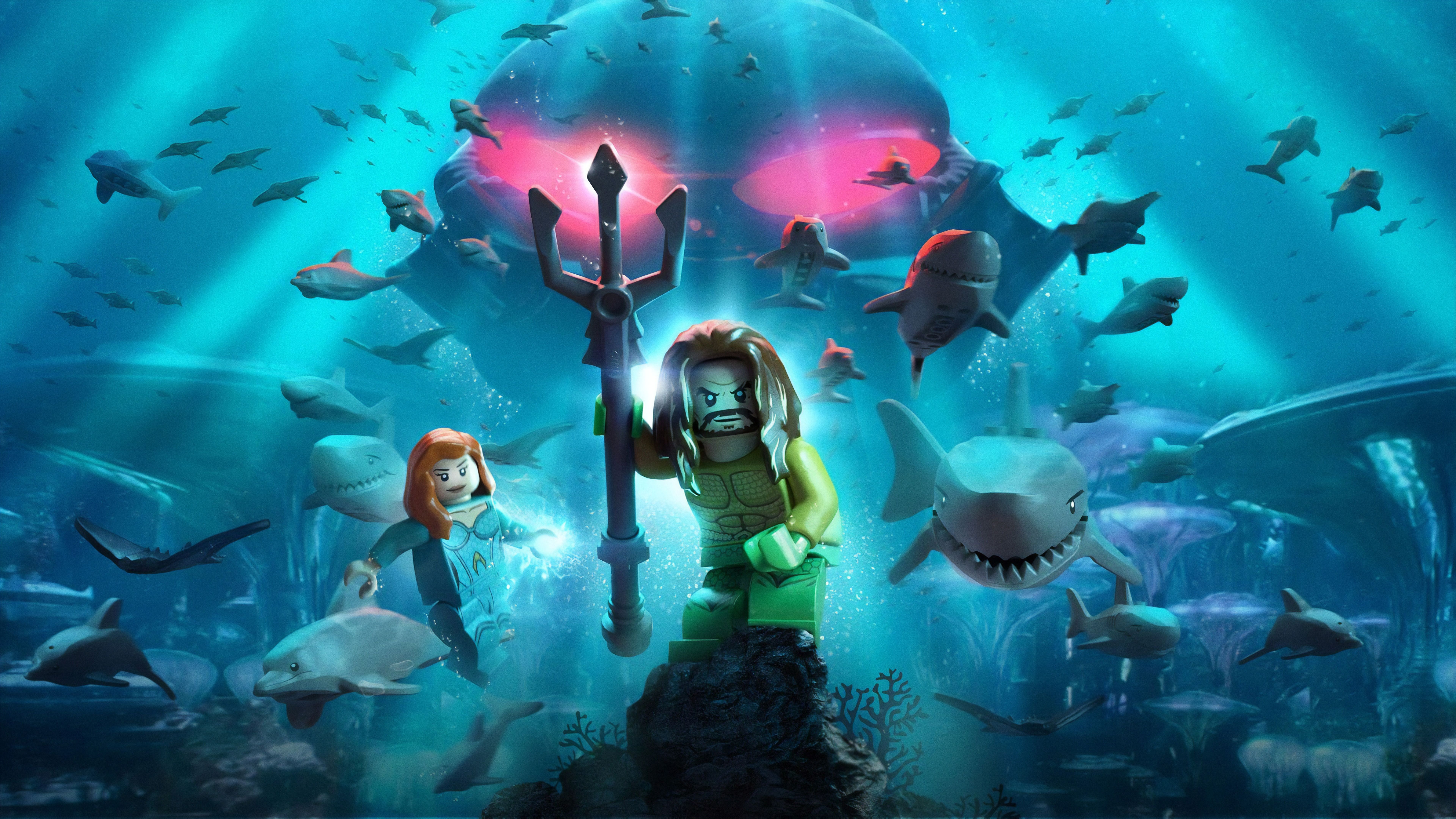 Lego Aquaman Poster 8k, HD Movies, 4k Wallpaper, Image