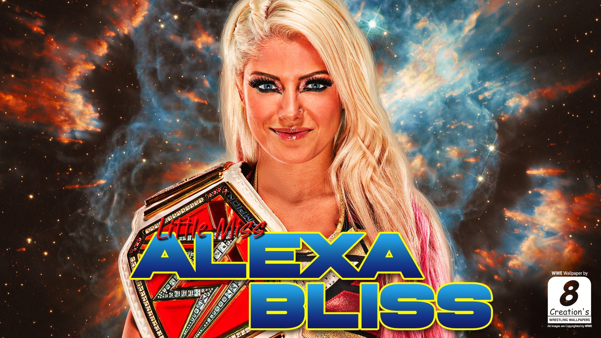 Alexa Bliss Smile Art Painting Wallpaper