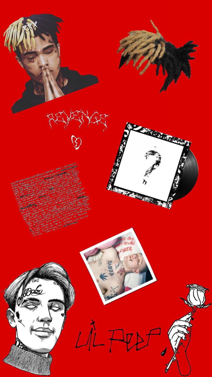 iPhone wallpaper for X and Lil Peep. Best combination