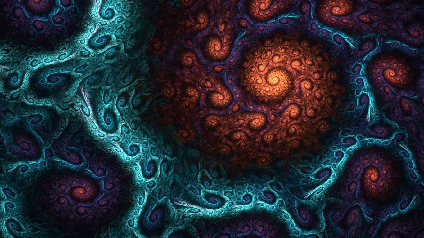 Psychedelic Fractal Background. Fractals, Abstract