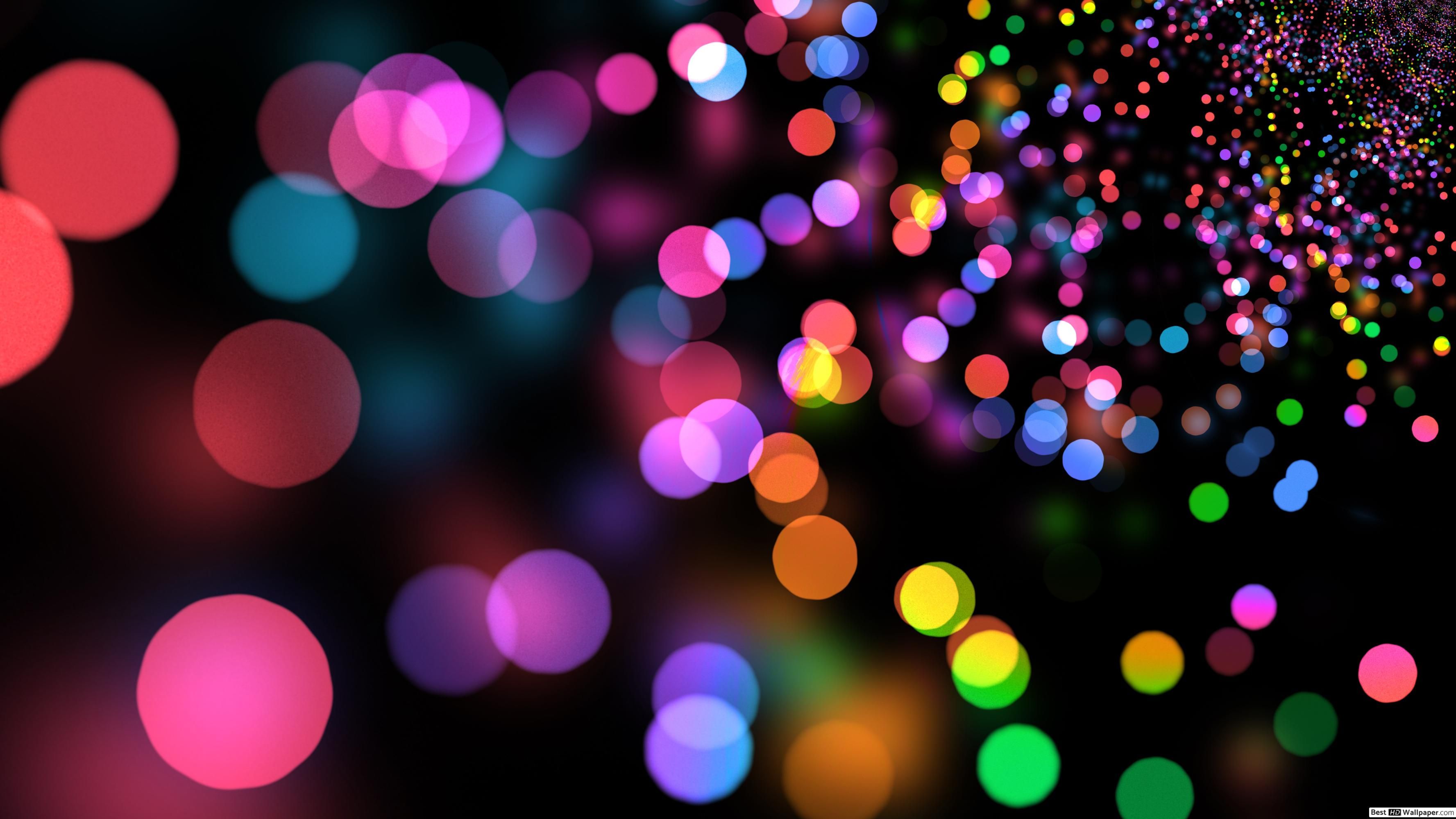 Colorful lights bokeh HD wallpaper download