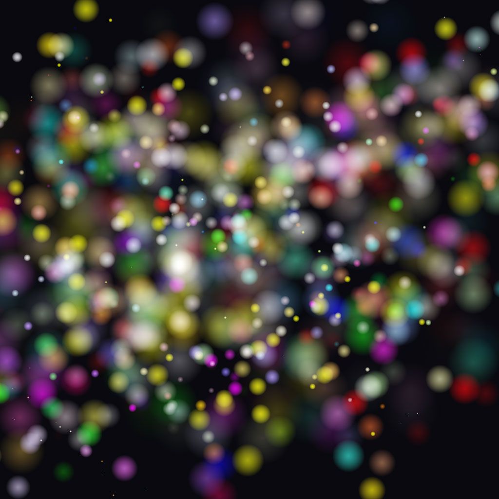 Abstract Colorful Suspension Fragment Flare Bokeh iPad Wallpaper