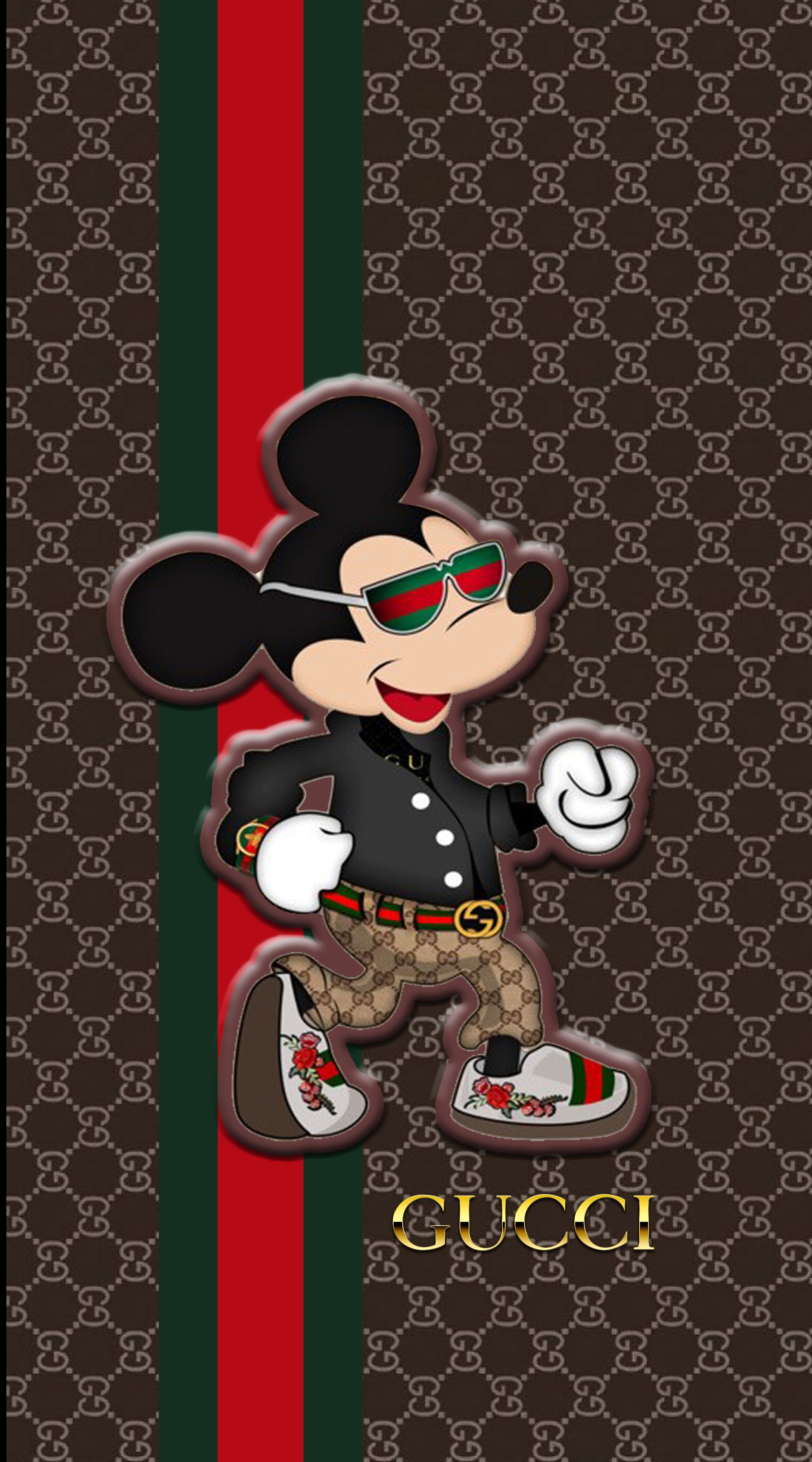 Gucci Pattern Mickey. Lukisan disney, Ide menggambar, Seni