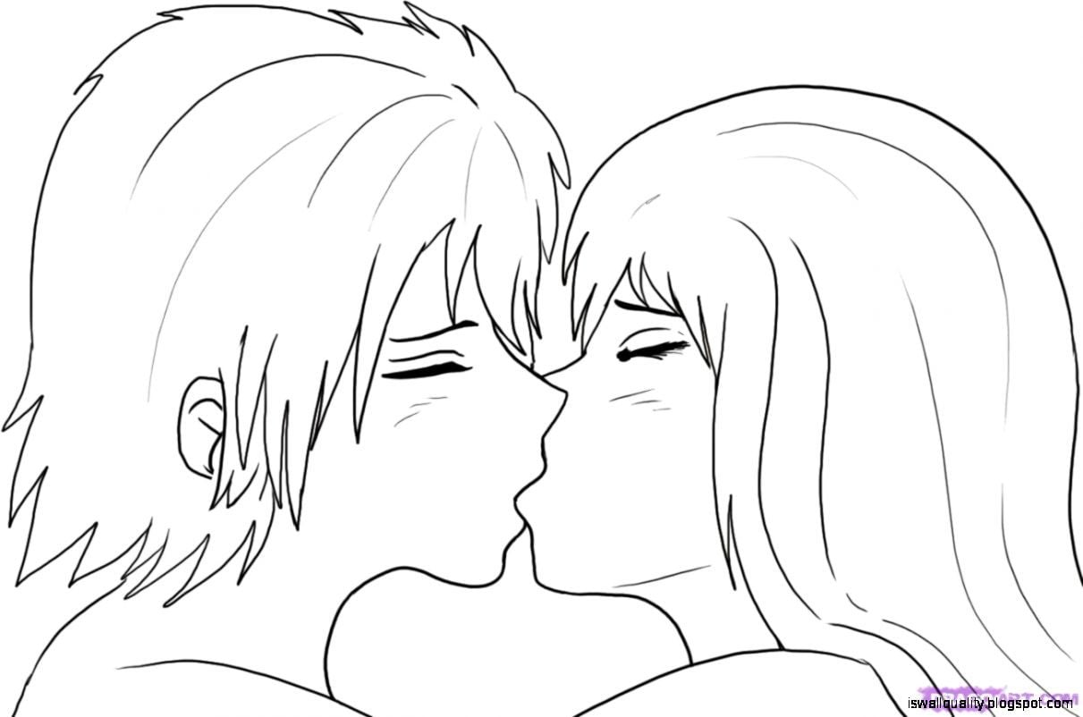 How To Draw A Valentines Couple, Anime Kiss, Step by Step, Drawing Guide,  by Dawn, dragoart.com