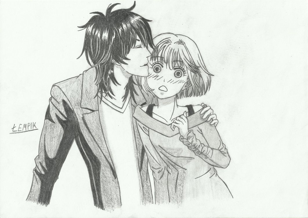 Anime Girl And Boy Kiss 28 HD Wallpaper