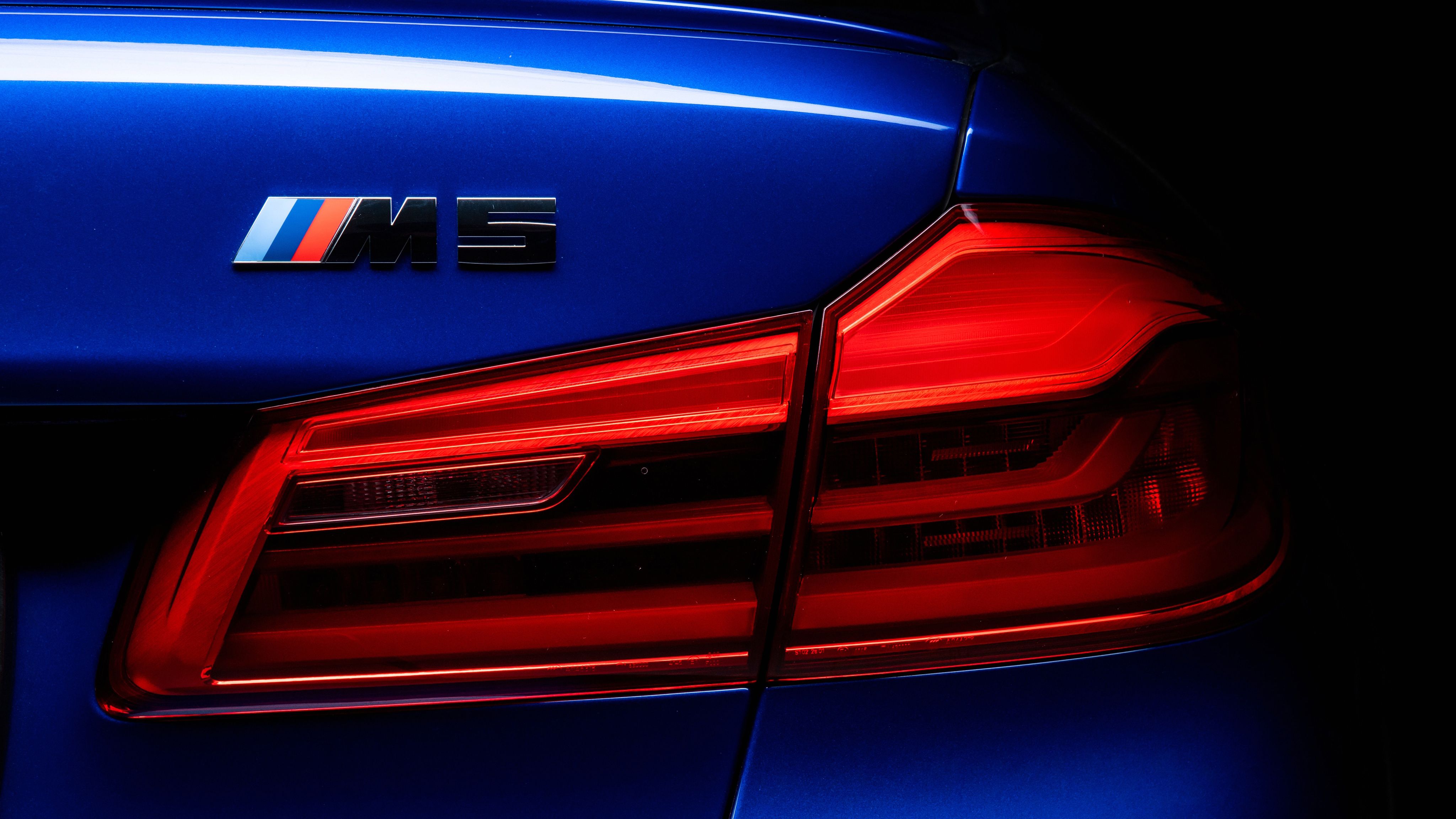 BMW M5 LED Tail Lights 4K Wallpaper. HD Car Wallpaper